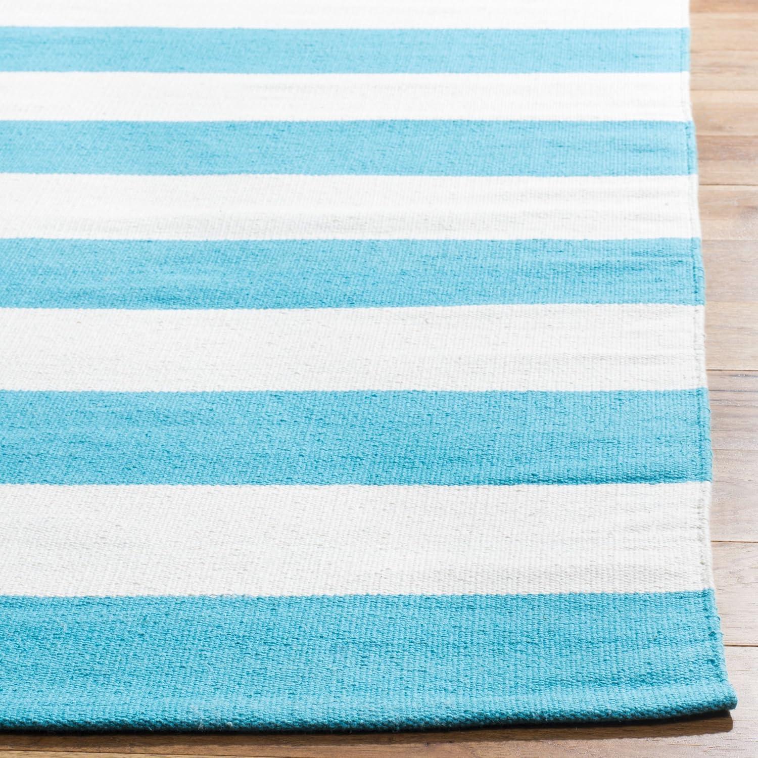 Montauk MTK712 Hand Woven Indoor Area Rug - Turquoise/Ivory - 5'x8' - Safavieh