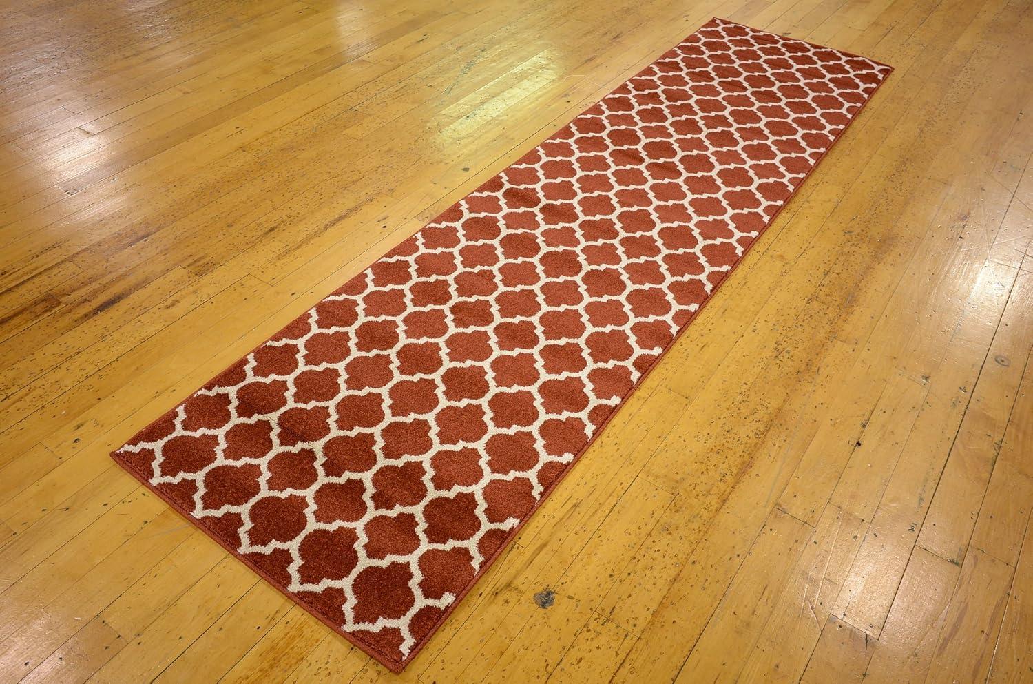 Trellis Philadelphia Red/Beige 2' 7 x 10' 0 Runner Rug