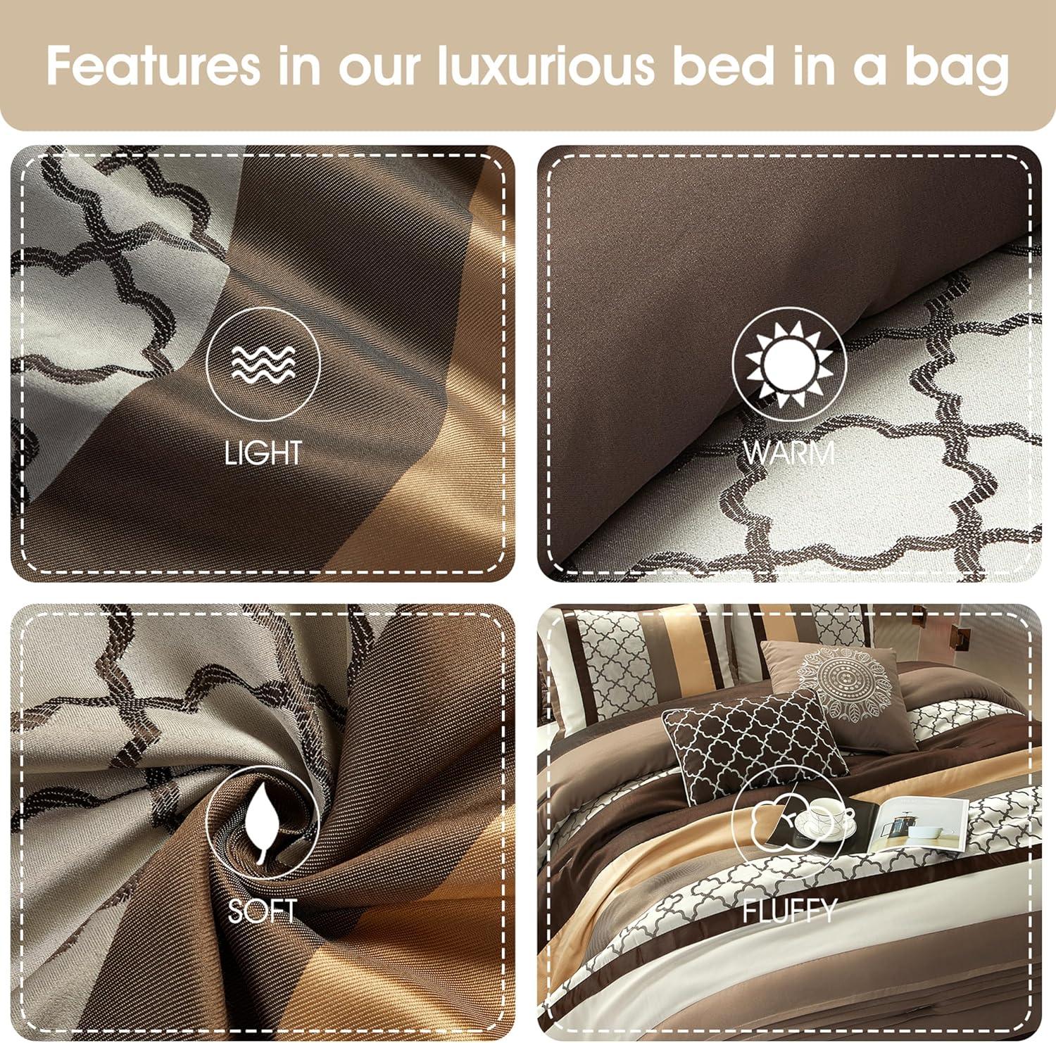 Nanshing America, Inc Avalon Microfiber Modern & Contemporary 8 Piece Comforter Set