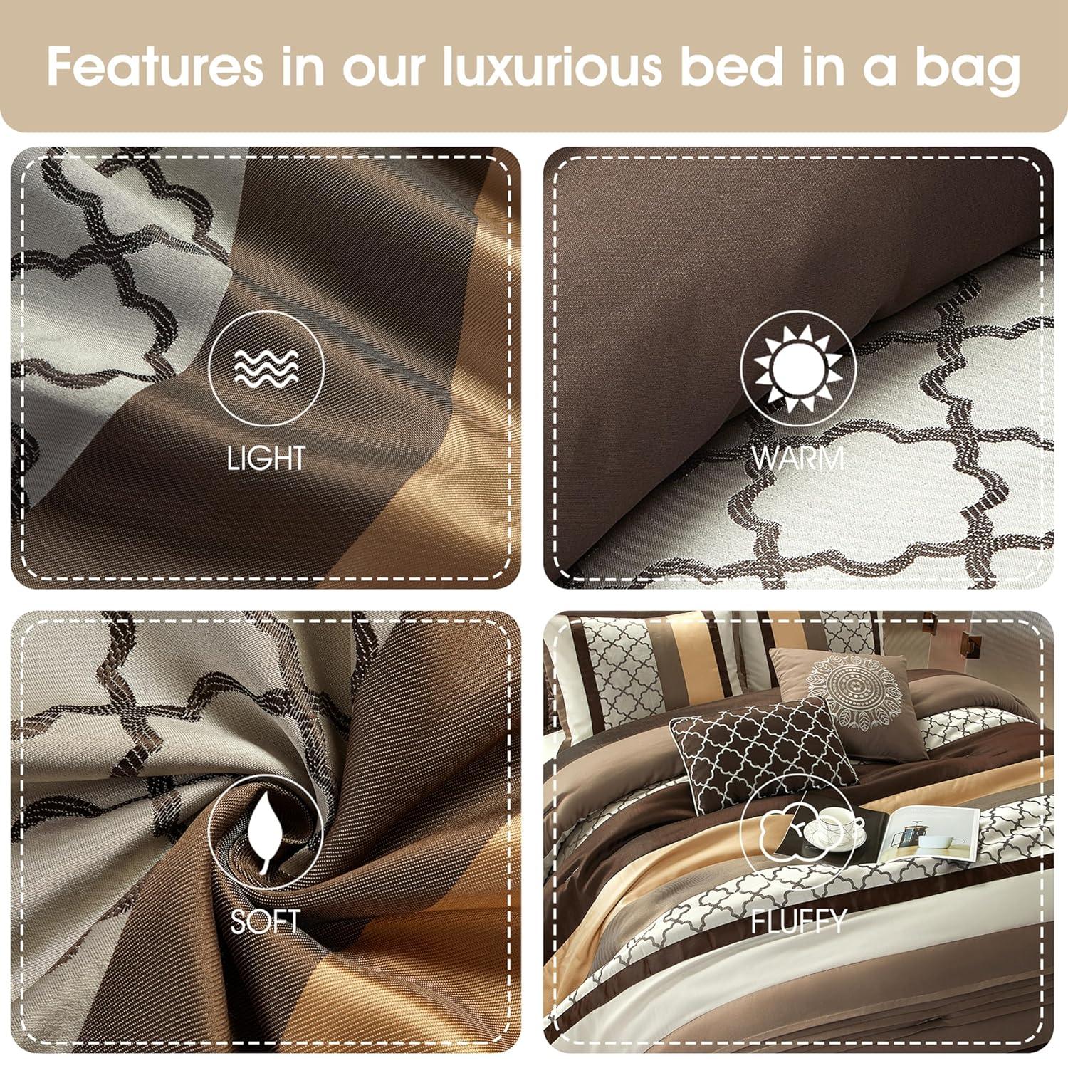 Nanshing America, Inc Avalon Microfiber Modern & Contemporary 8 Piece Comforter Set