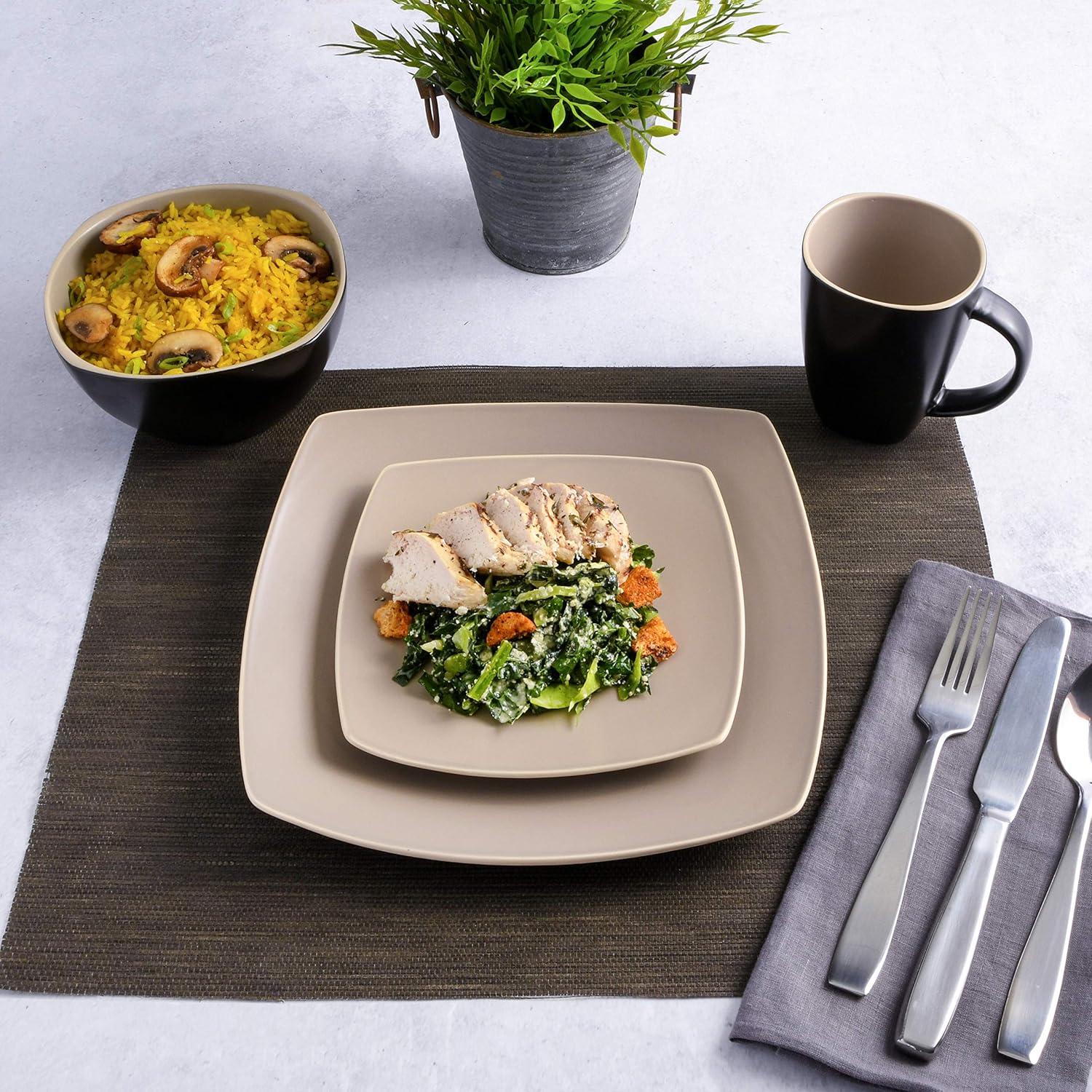 Soho Lounge Stoneware 16 Piece Dinnerware Set