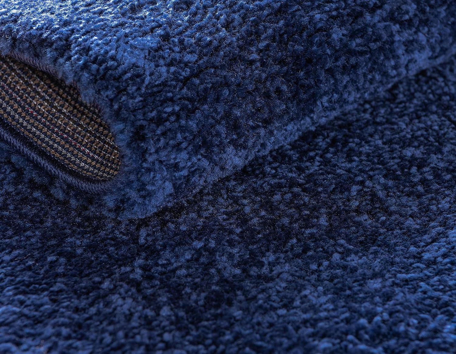 Unique Loom 10' 0 x 13' 0 Solo Calabasas Navy Blue Area Rug
