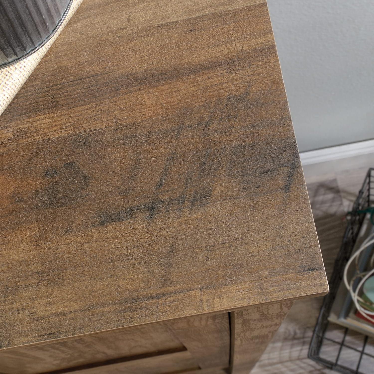 Storage Cabinet with Sliding Door Spring Maple - Sauder: Farmhouse Style, 8 Adjustable Shelves, MDF Construction