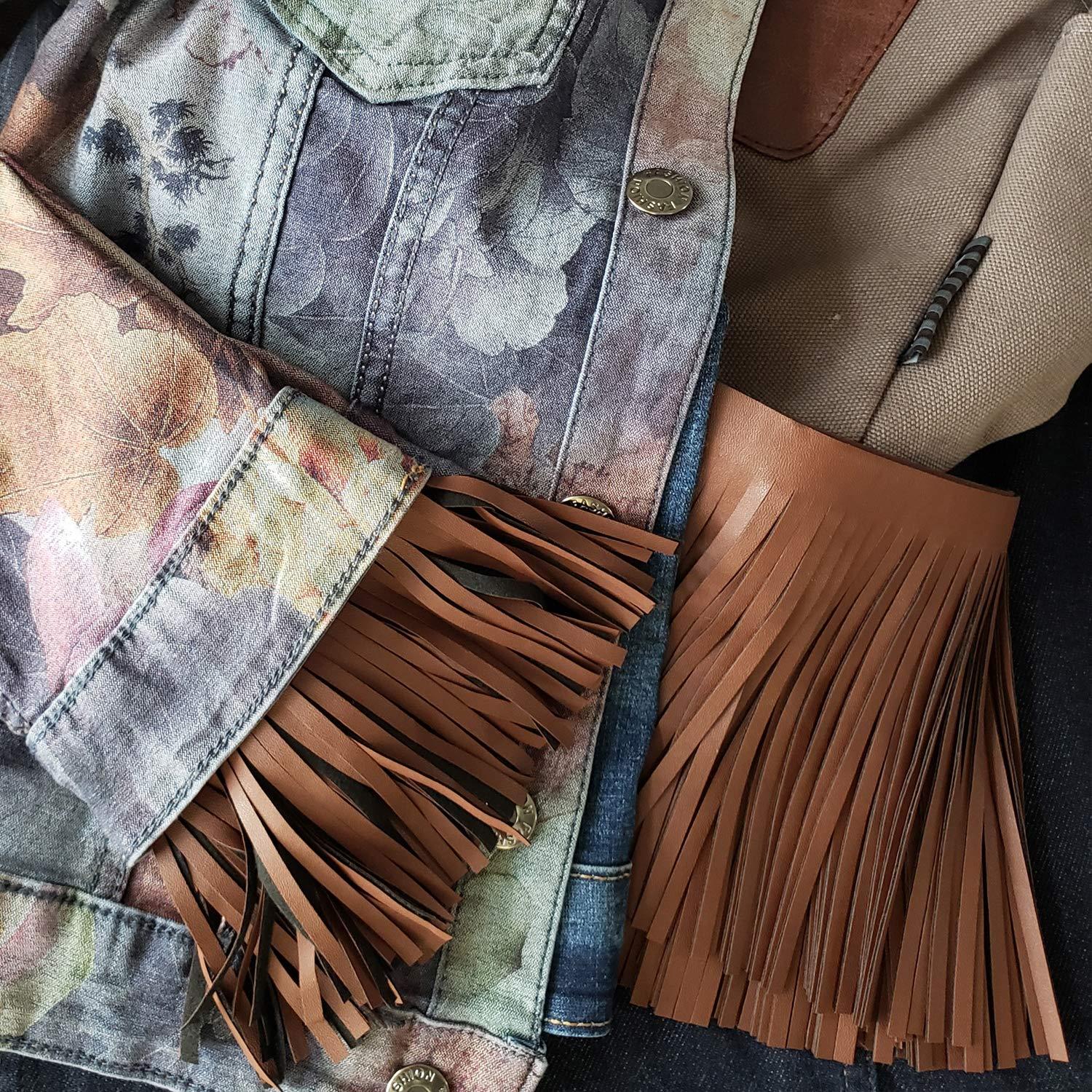 Expo Int'l 5 Yards of 6" Matte Finish Vegan Leather Fringe Trim