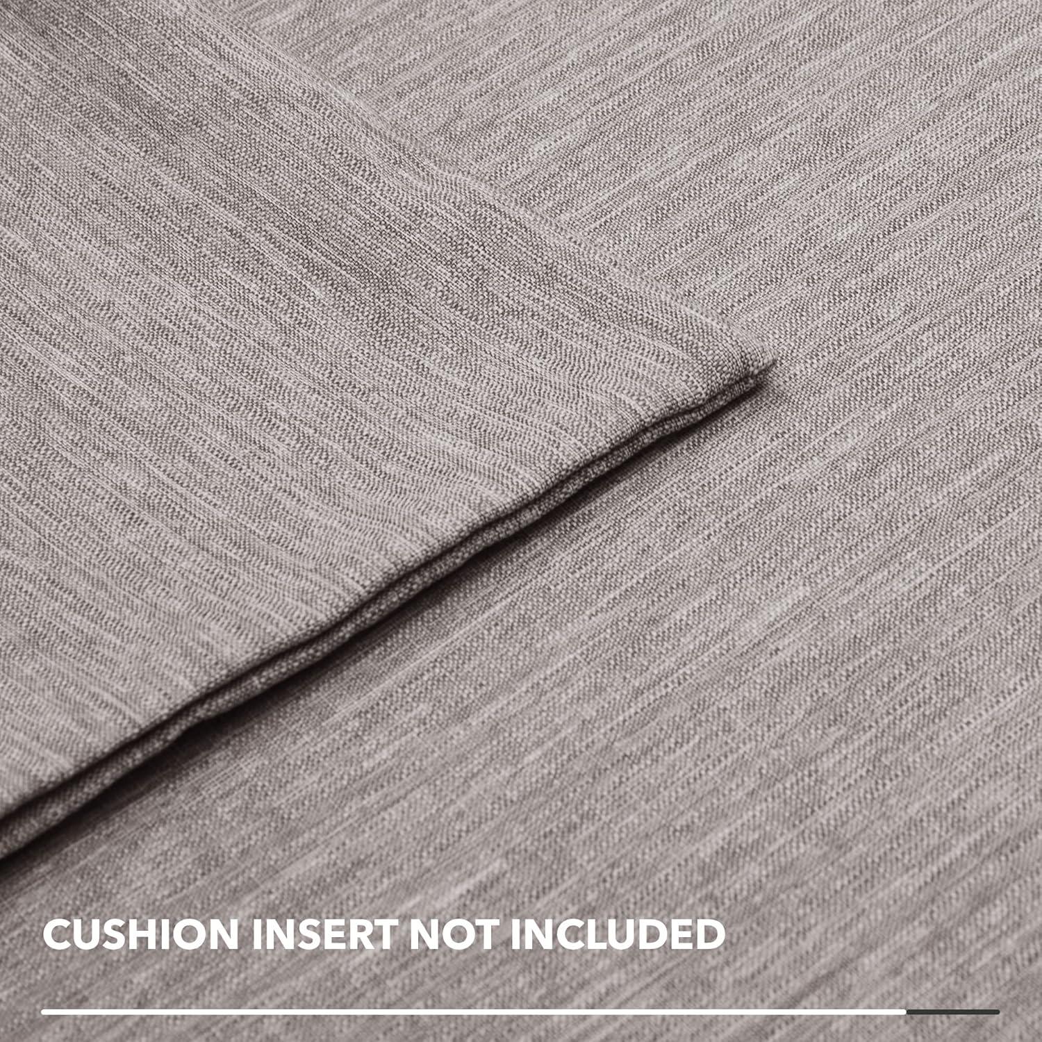 Deconovo Decorative Throw Pillow Covers - Set of 4 Soft Linen Cushion Covers, 20x20 Inch, Green & Machine Washable Pillowcases for Sofa, Bedroom, Living Room Décor, Beige