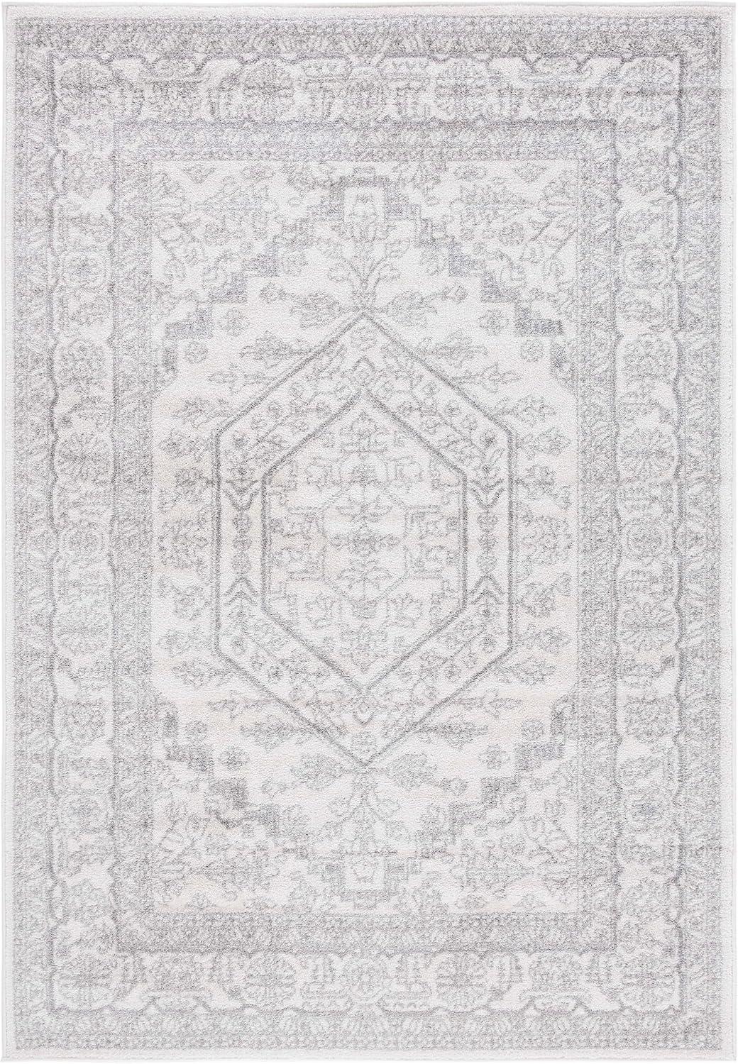 Adirondack ADR108 Power Loomed Area Rug - Ivory/Silver - 4'x6' - Safavieh.