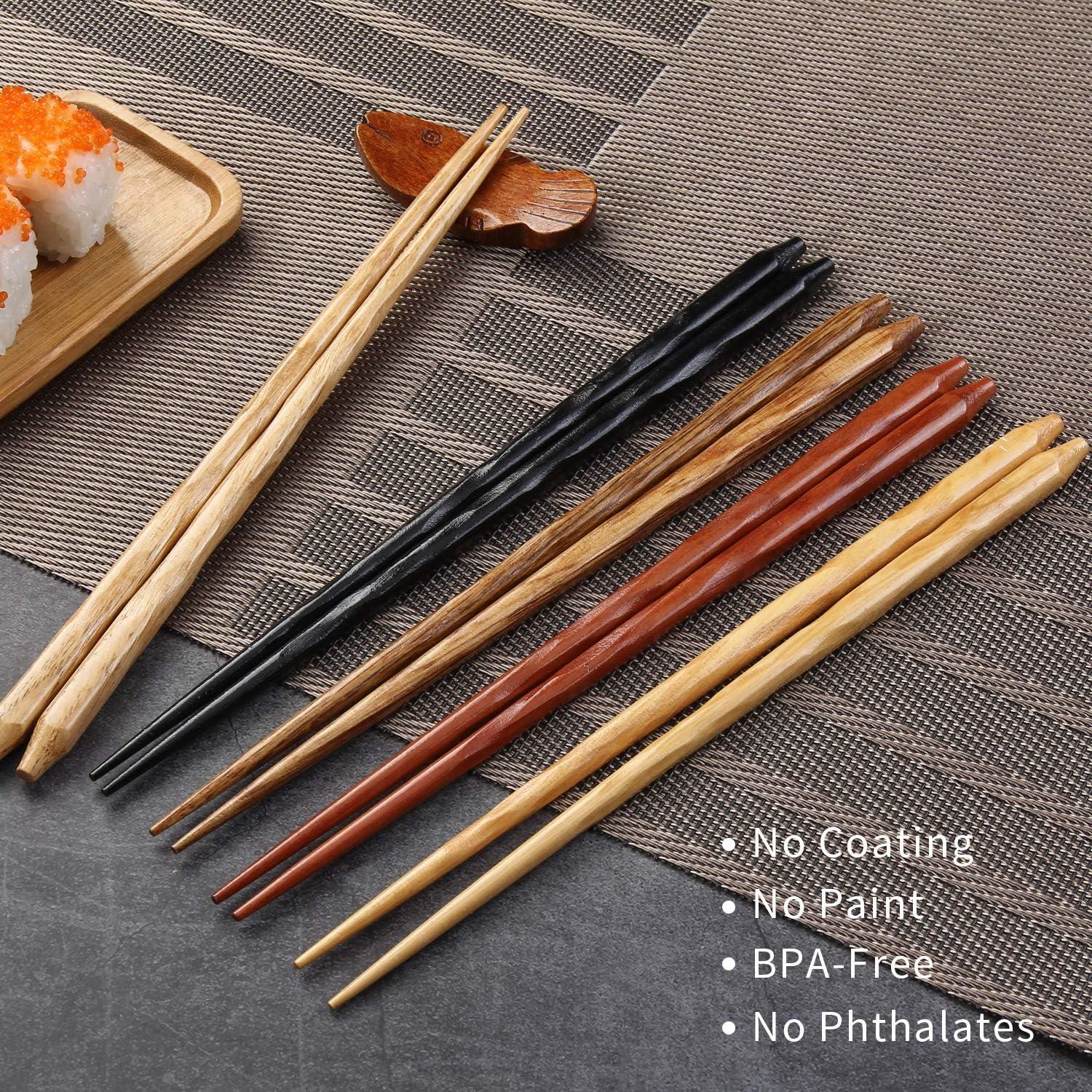 Clearance! Jklop Reusable Chopsticks Japanese Natural Wooden Classic Style Pairs Lightweight Hand Carved Sticks 8.8 Inch 22.5Cm Gift Set Tableware Kitchen Gadgets Khaki Wood Best Sale!