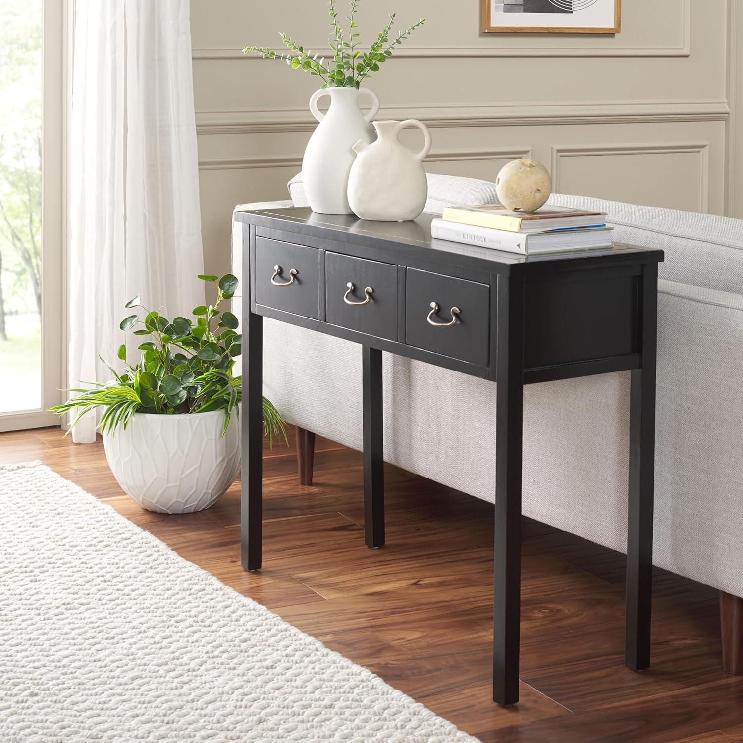 Cindy Console - AMH6568B - Black - Safavieh Couture