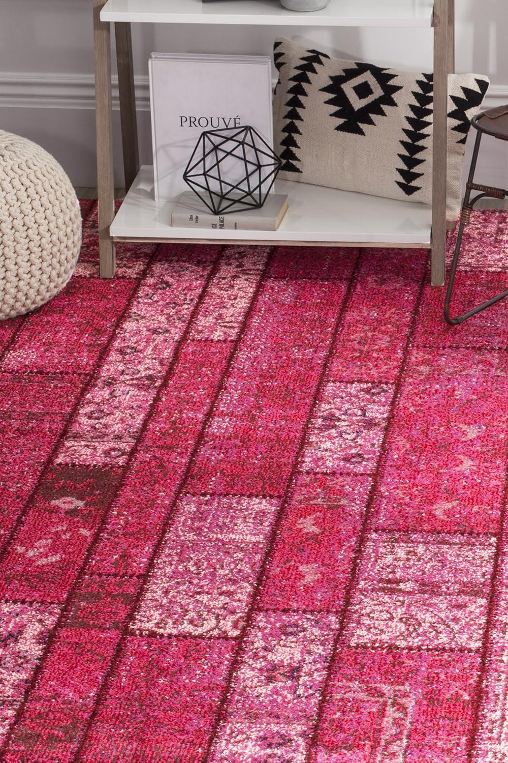 SAFAVIEH Monaco Gerard Geometric Area Rug, Pink/Multi, 5'1" x 7'7"