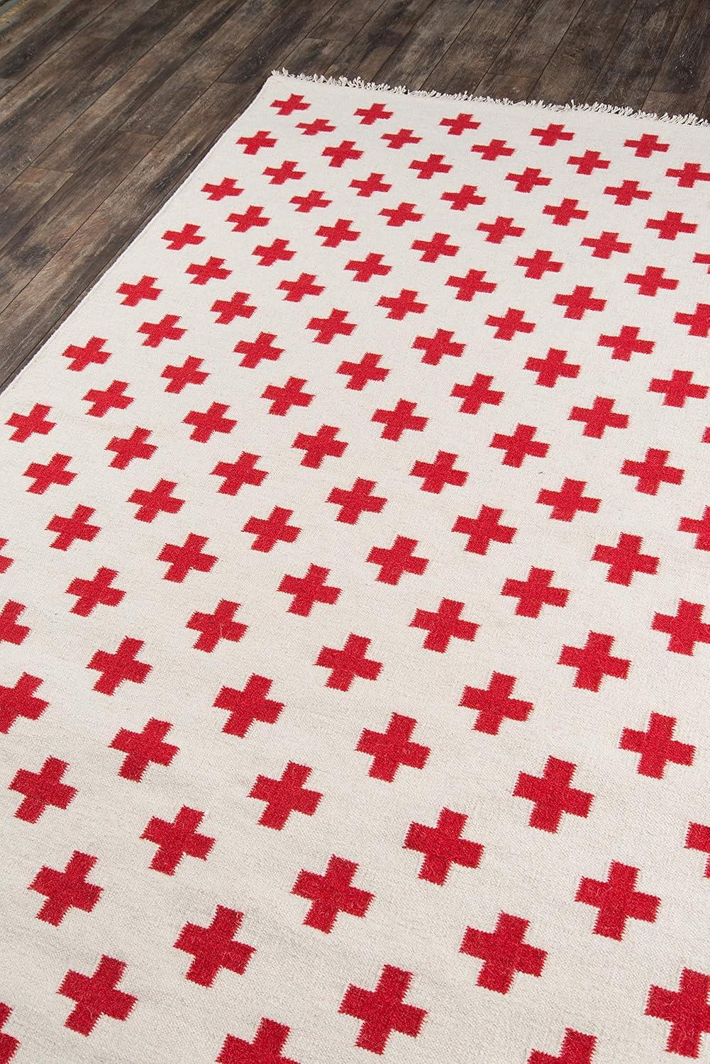 Topanga Geometric Handwoven Wool Gray/White Area Rug