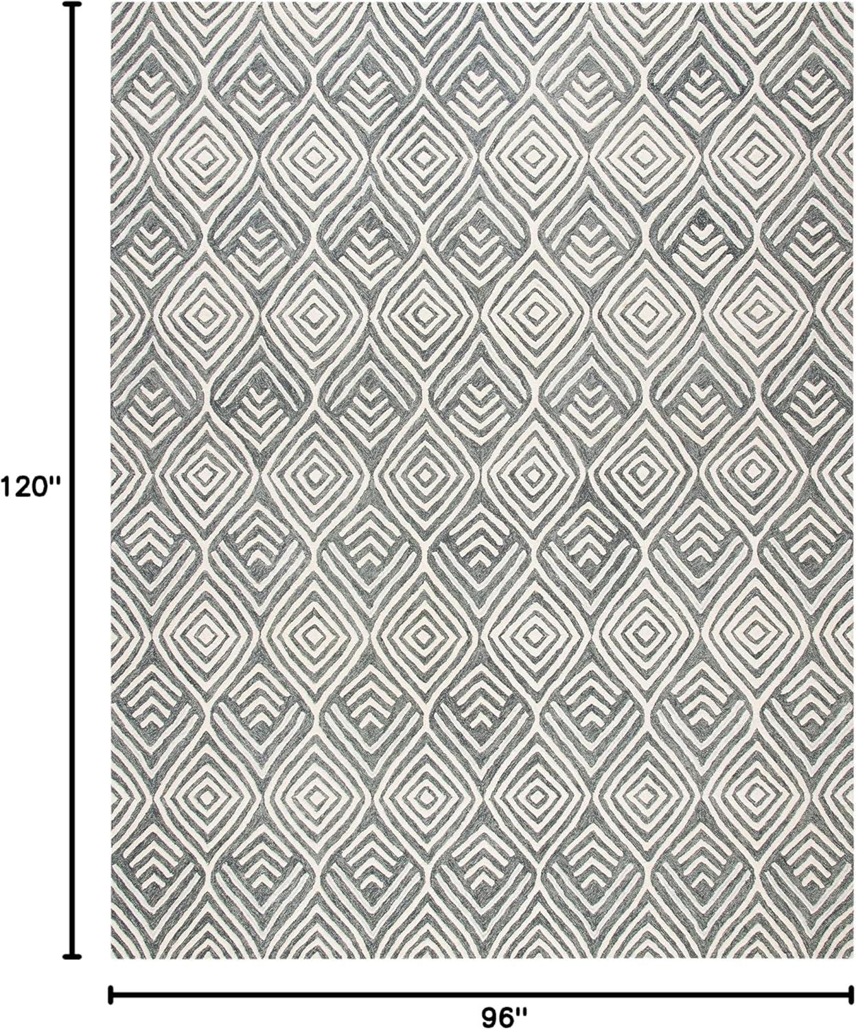 Blossom BLM936 Hand Tufted Area Rug - Ivory/Grey - 8'x10' - Safavieh.