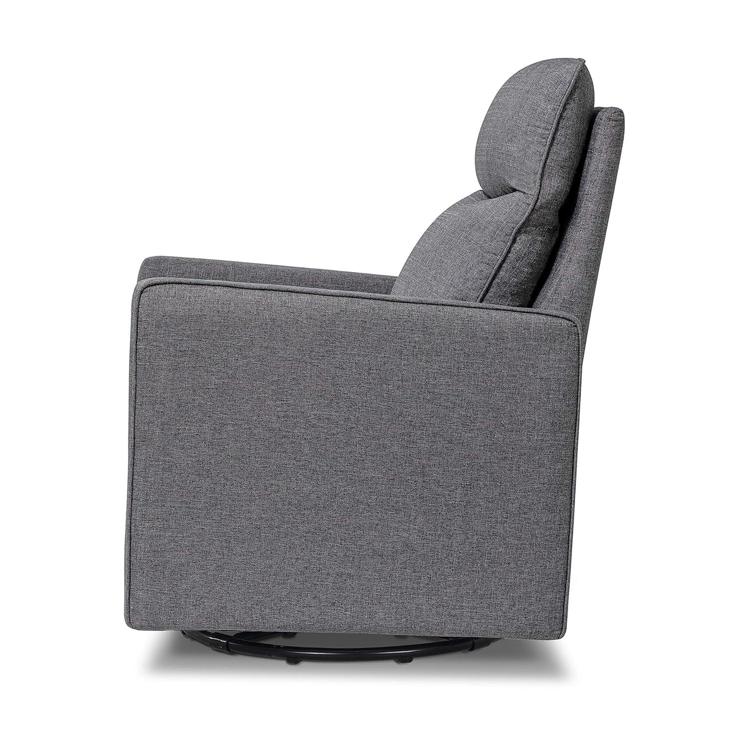 Shadow Gray Gabby Pillowback Swivel Glider Chair