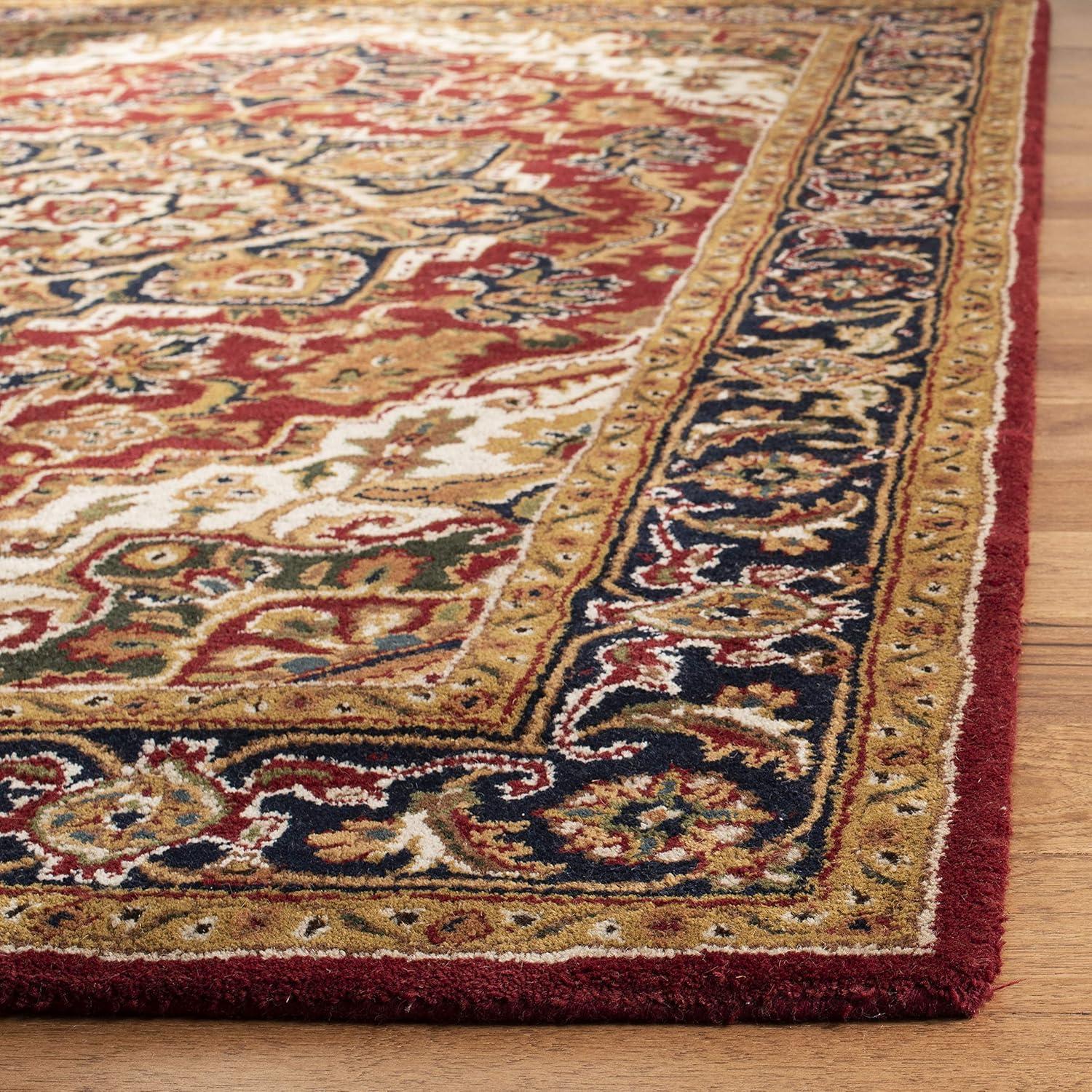 SAFAVIEH Classic Roderick Traditional Wool Area Rug, Red/Navy, 8'3" x 11'
