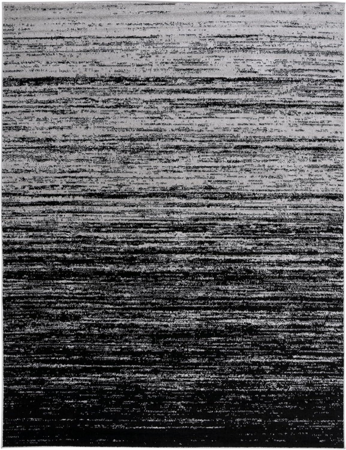 SAFAVIEH Adirondack Esmond Abstract Area Rug, Silver/Black, 8' x 10'