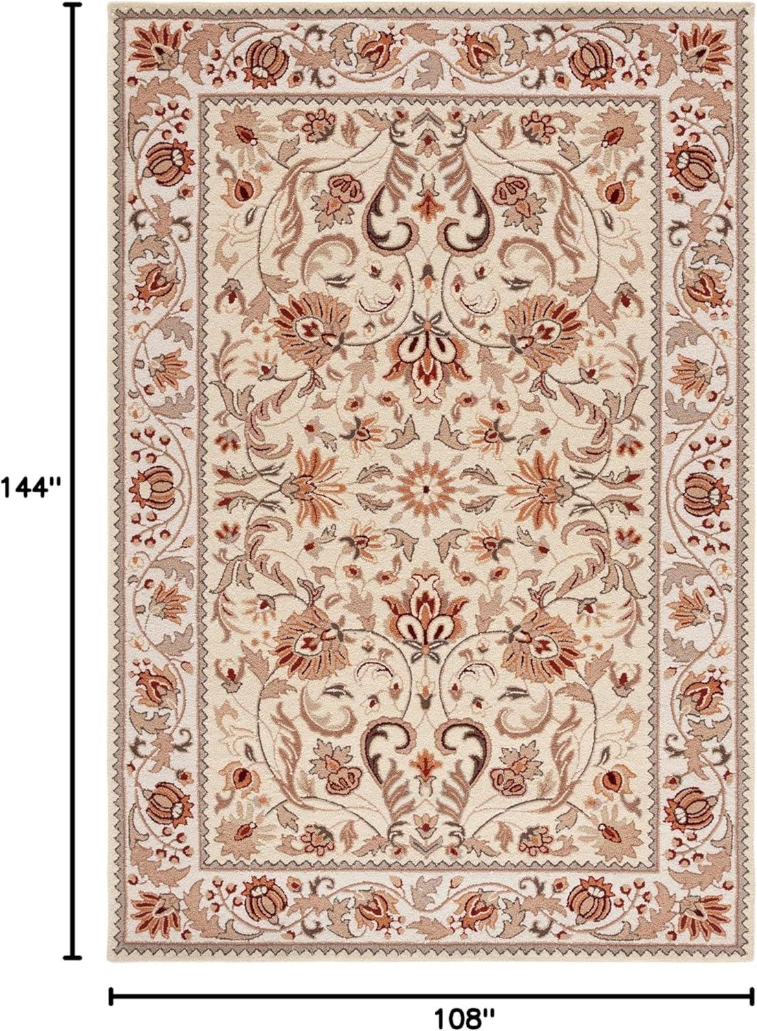 Easy Care EZC101 Hand Hooked Area Rug - Black/Ivory - 8'9"x11'9" - Safavieh.