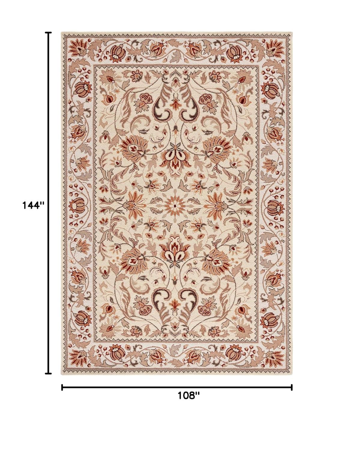 Easy Care EZC101 Hand Hooked Area Rug - Black/Ivory - 8'9"x11'9" - Safavieh.