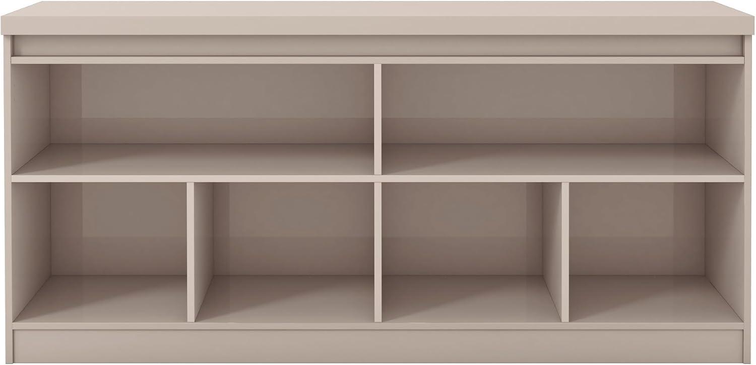 Manhattan Comfort 62.99" Viennese 6 Shelves Buffet Cabinet Off White: Modern Painted Wood Composite Sideboard