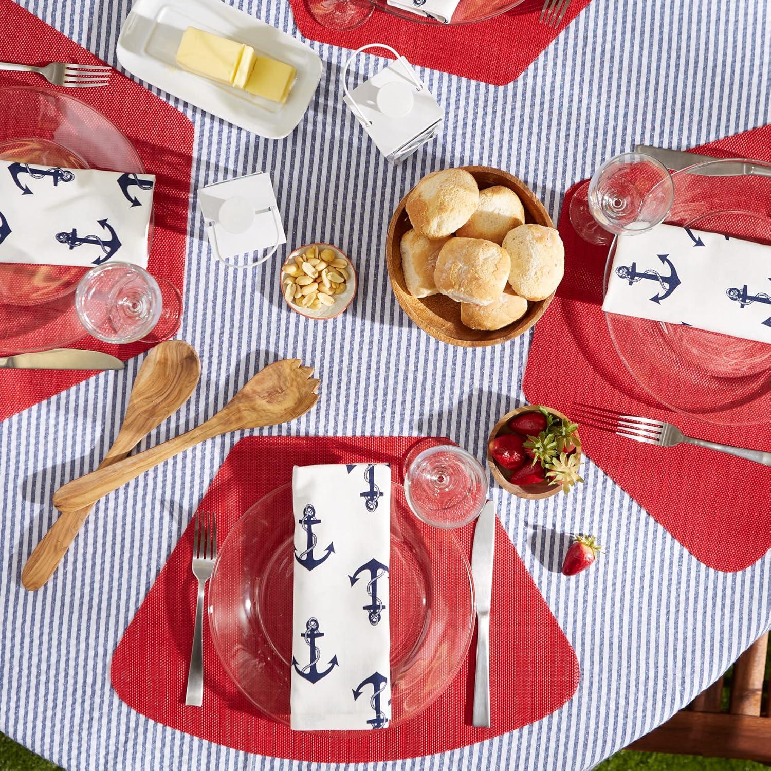 Tango Red Solid Wedge Table Placemat (Set of 6)