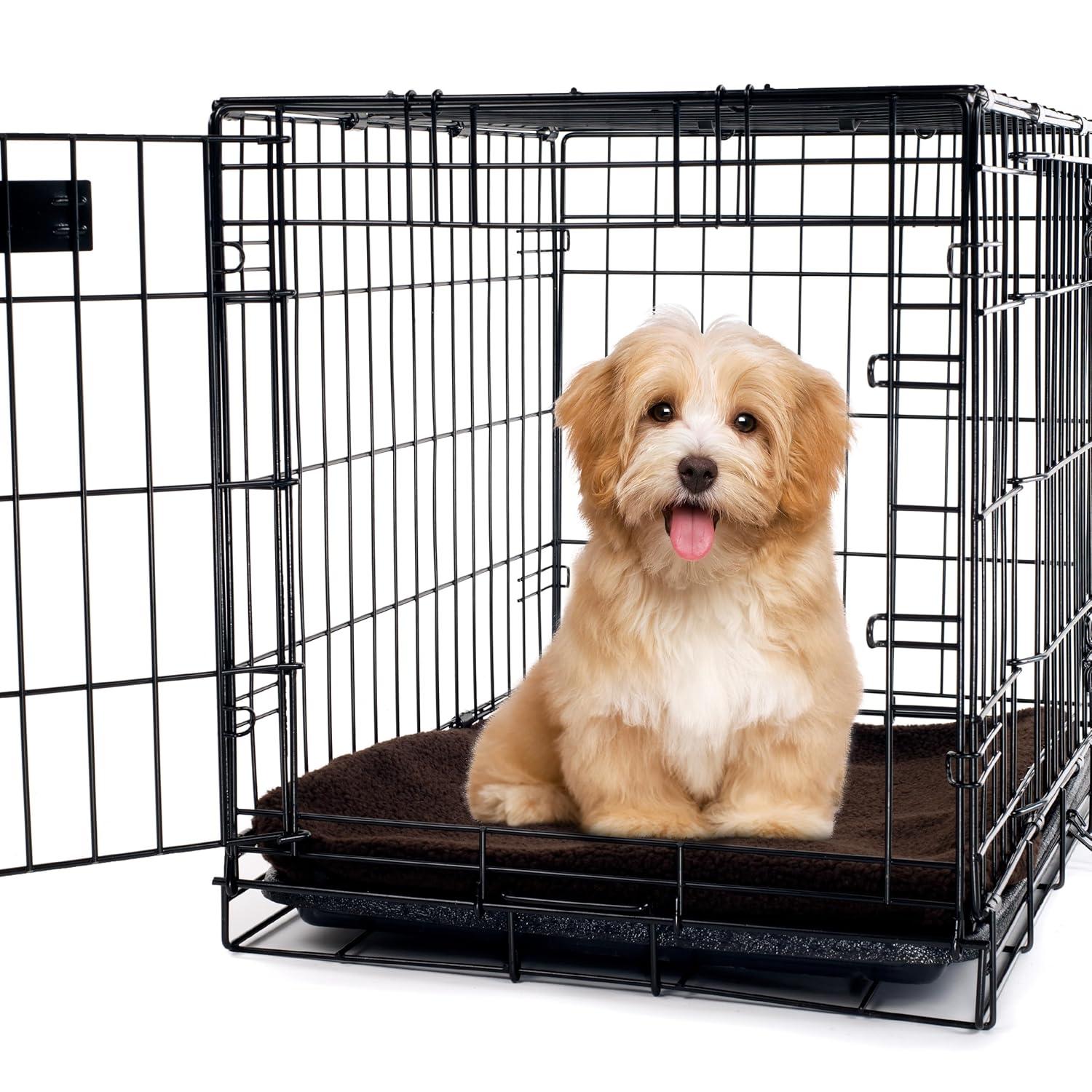 Petmaker PETMAKER Self Warming Cat Mat - Thermal Dog Crate Pad with Removable Washable Sherpa Cover and Reflective Insulation Layer for Self Heating - Pet Supplies for Dogs and Cats