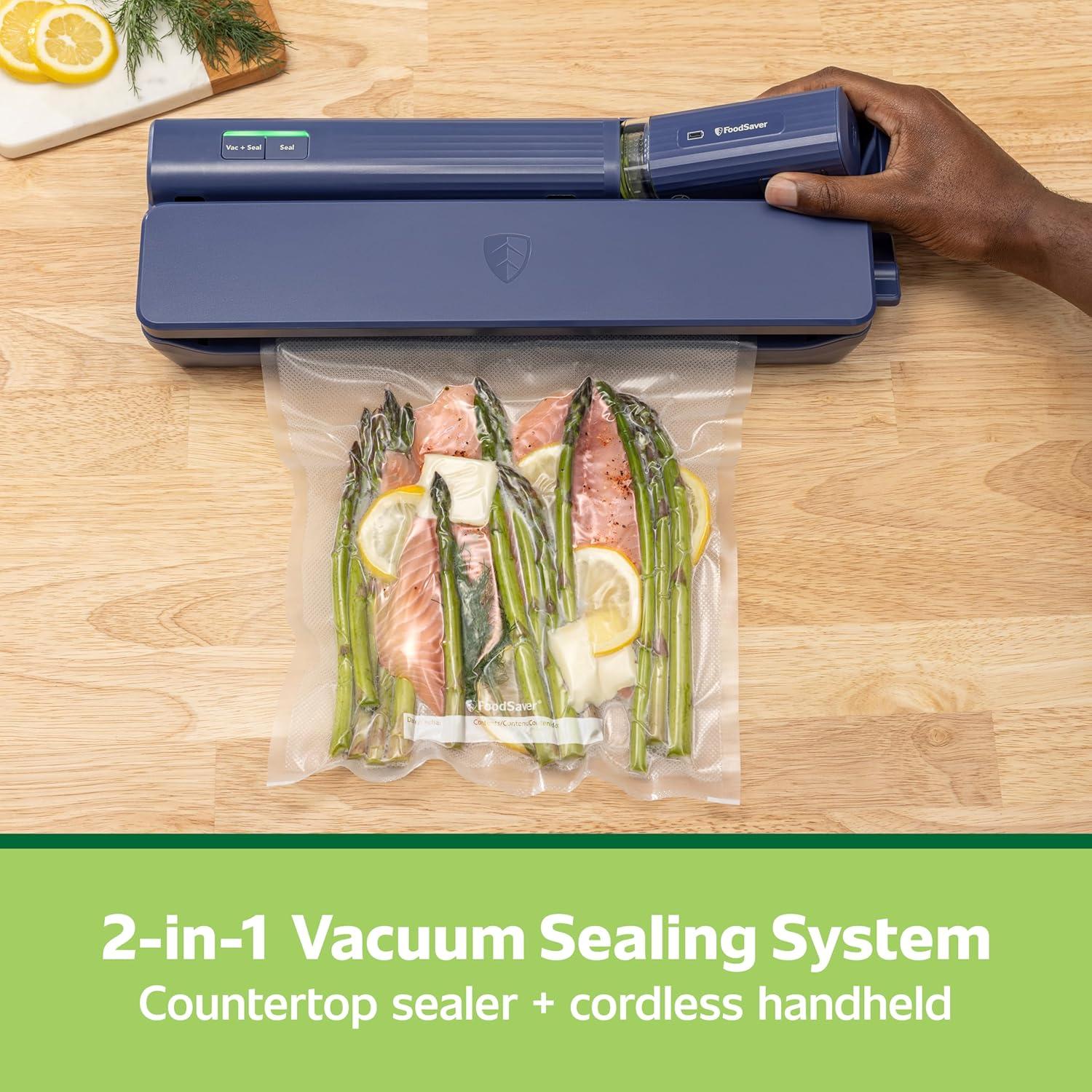 Matte Indigo Blue 2-in-1 Handheld and Countertop Vacuum Sealing System
