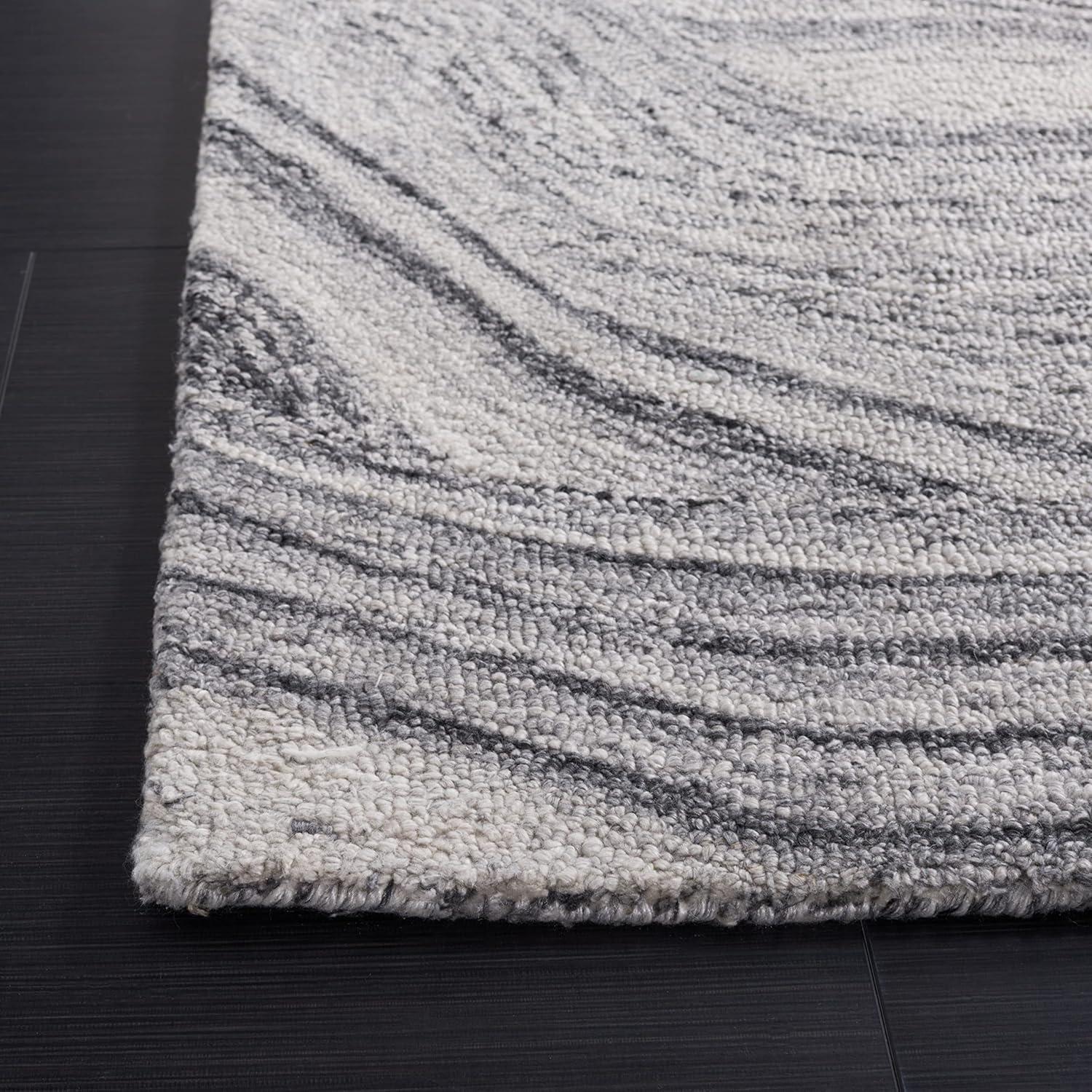 Abstract ABT148 Handmade Indoor Accent Rug - Dark Grey/Black - 3'x5' - Safavieh