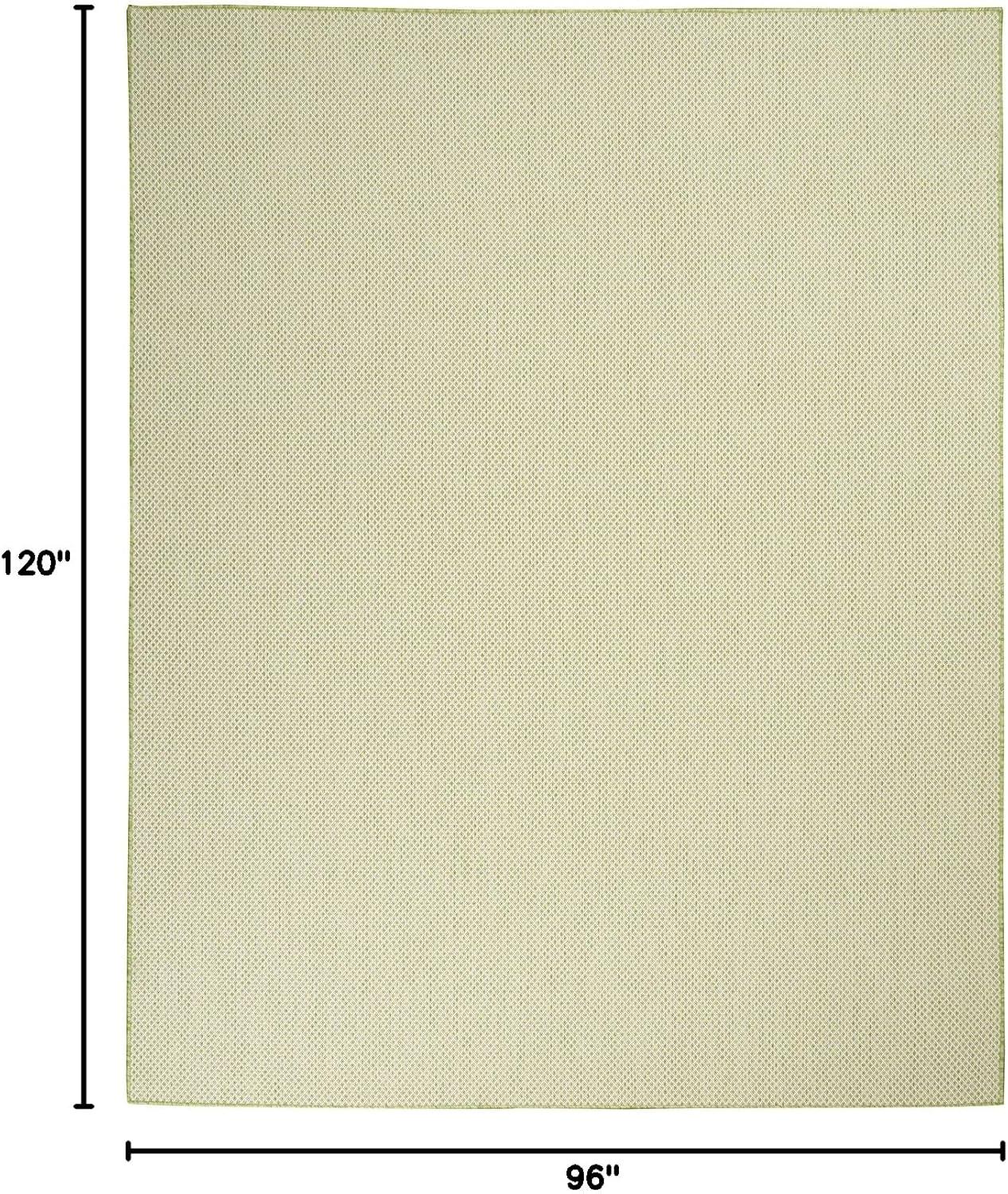 Nourison Courtyard COU01 Indoor/outdoor Area Rug - Ivory Green 8' x 10'