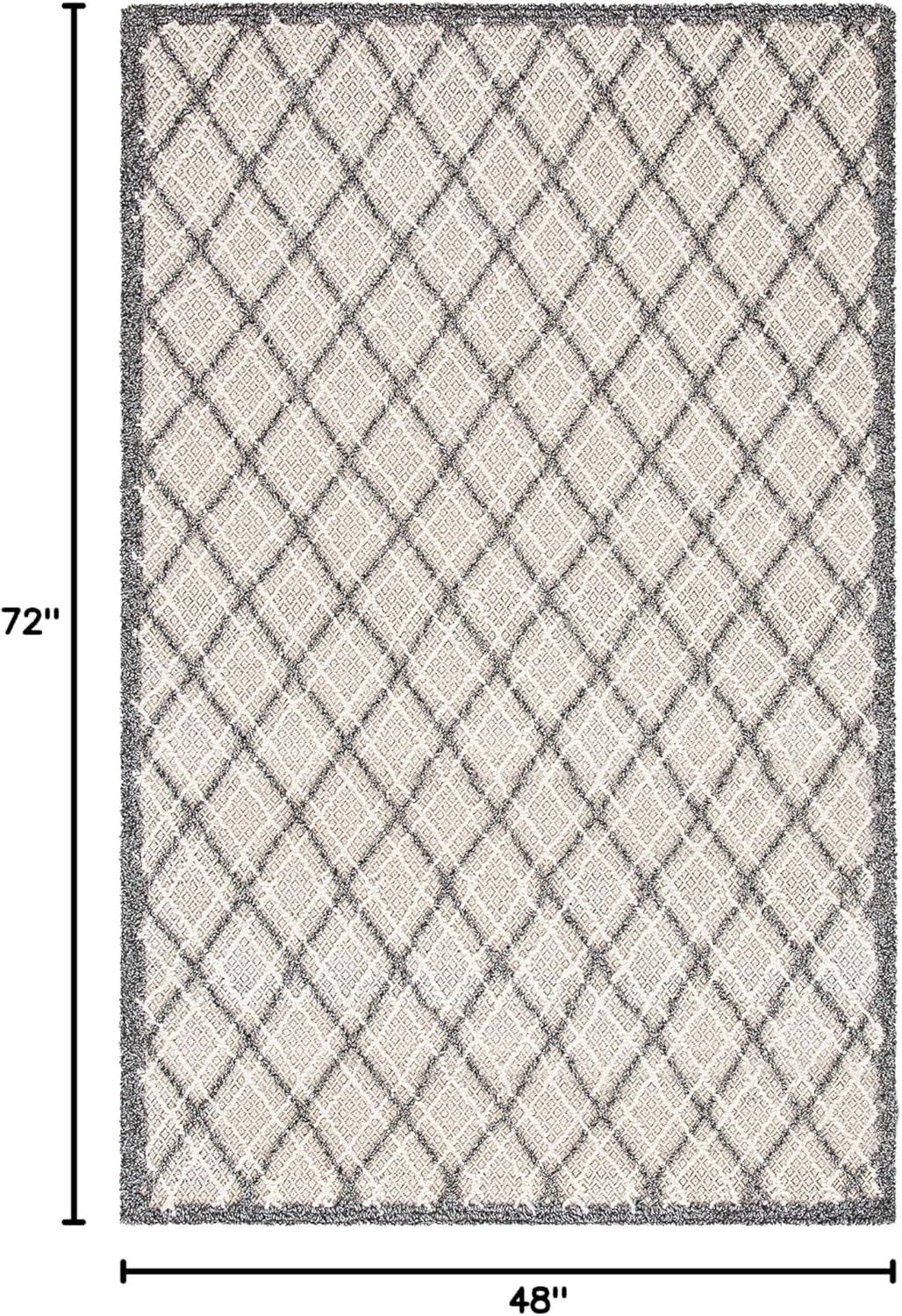 Trace TRC251 Hand Tufted Area Rug - Dark Grey/Light Grey - 4'x6' - Safavieh.