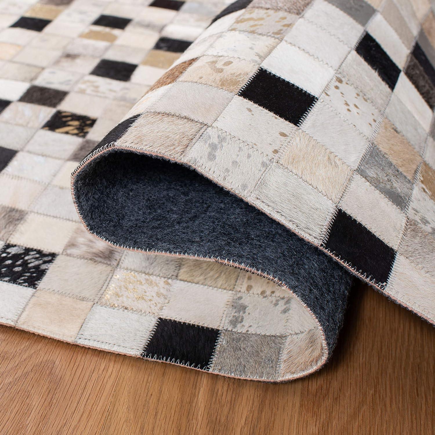 Studio Leather STL810 Hand Woven Area Rug - Ivory/Black - 5'x8' - Safavieh.