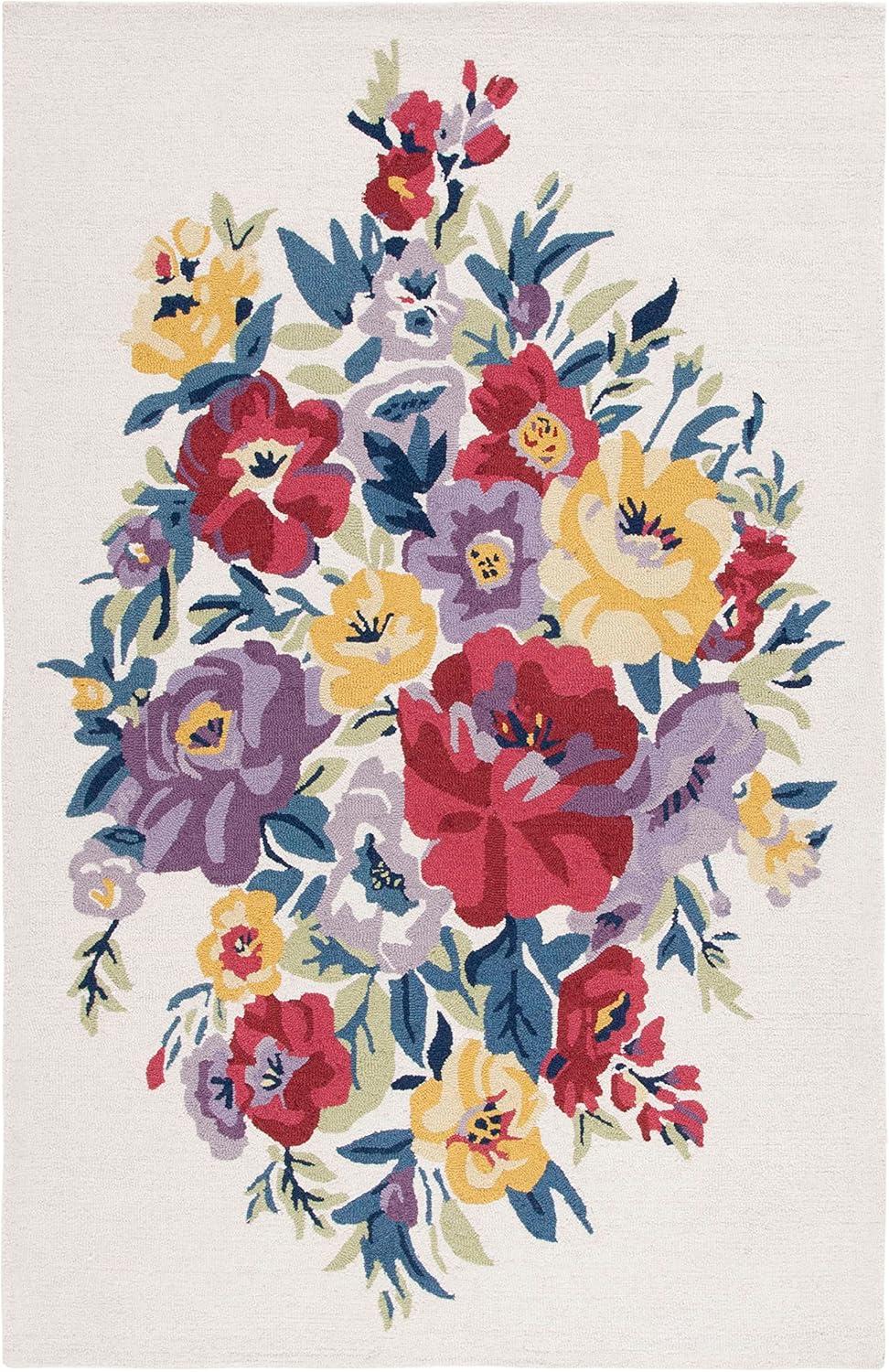 Chelsea HK219 Hand Tufted Area Rug - Ivory/Rose - 5'x8' - Safavieh.