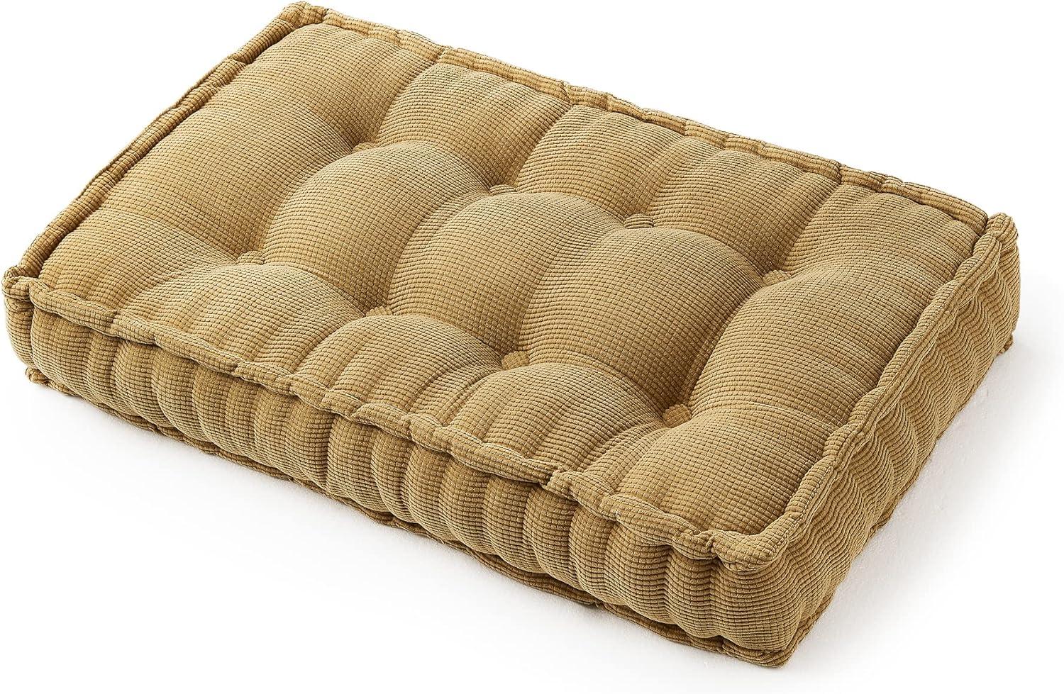 DormCo Rainha Rectangle Tufted Extra Thick Oversized Floor Pillow