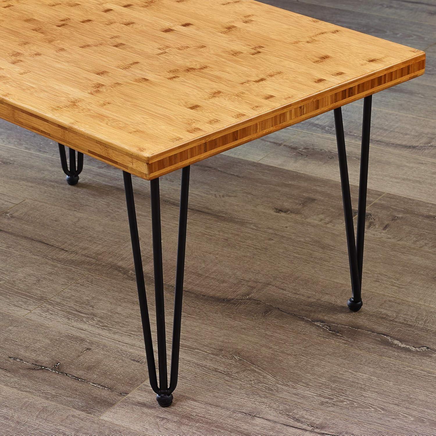 Home Soft Things Hairpin Metal Table Legs 30 Inch Legs for Furniture Coffee Bench Dining End Industrial Table Desk Set of 4 with Screws Adjustable Cushion Black Floor Protectors, 30"