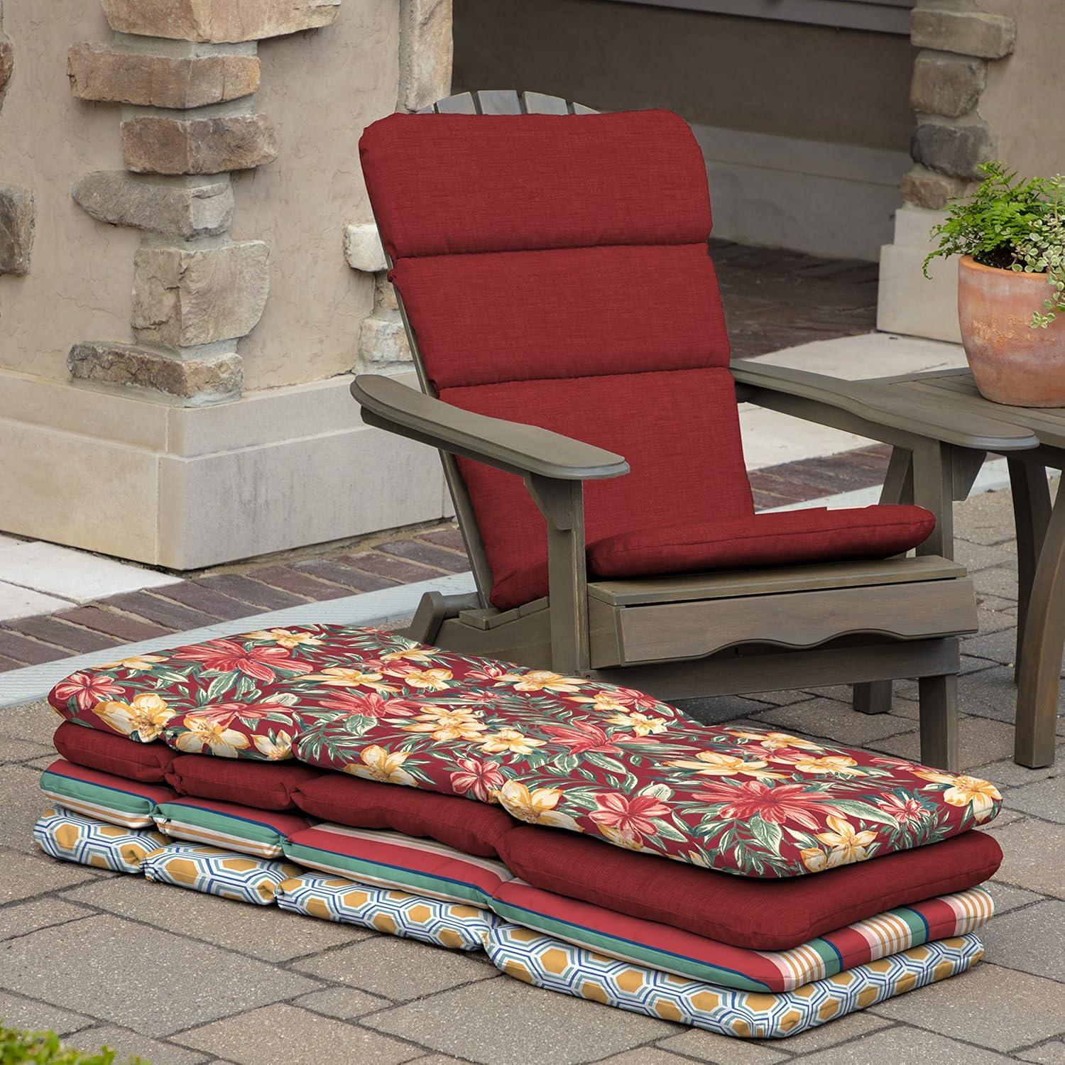 ARDEN Outdoor Rocking Chair or Adirondack Cushion, 20 x 17, Water Repellent, Fade Resistant 17 x 20, Ruby Red Leala