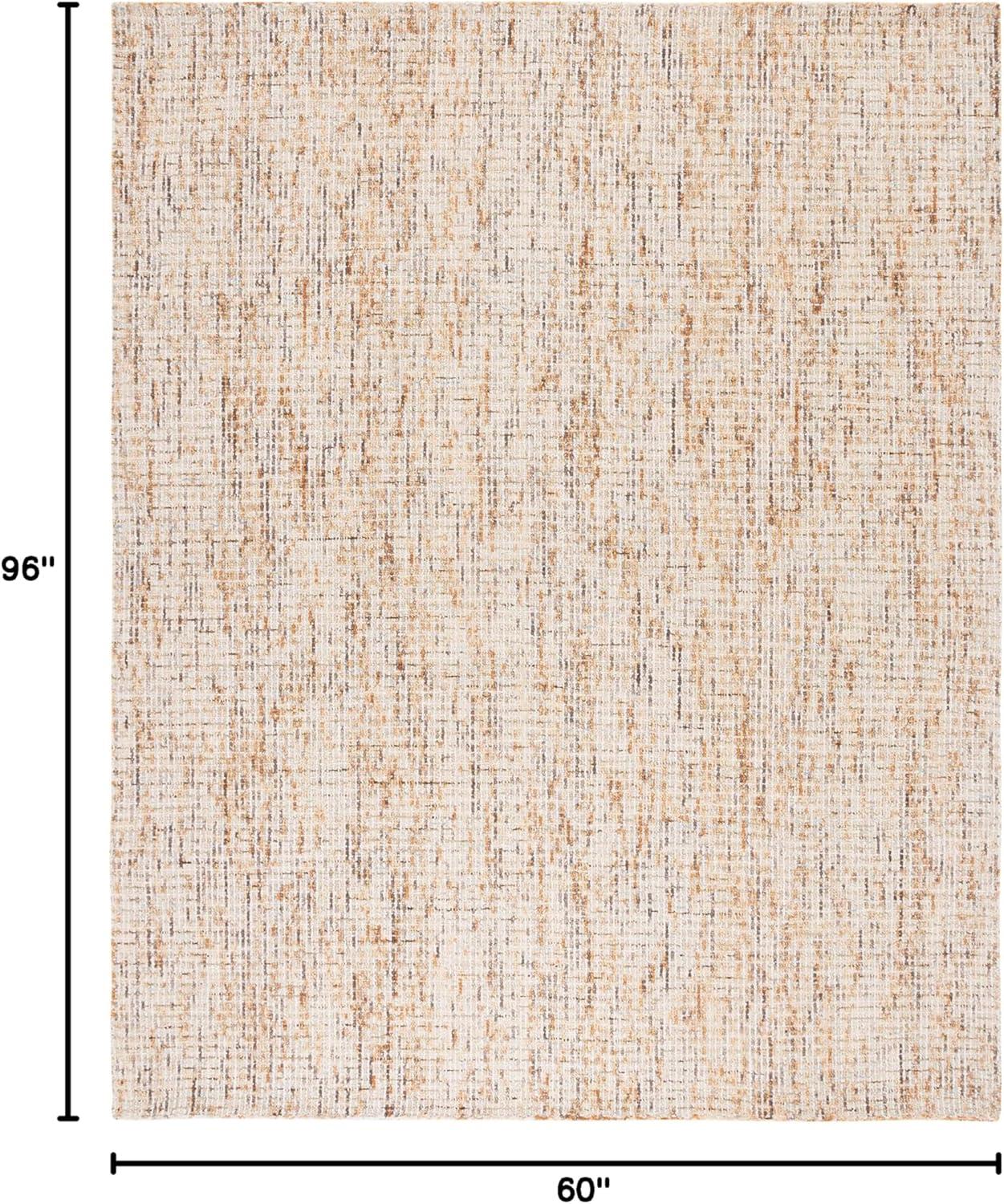 Abstract ABT468 Handmade Indoor Area Rug - Gold/Blue - 5'x8' - Safavieh