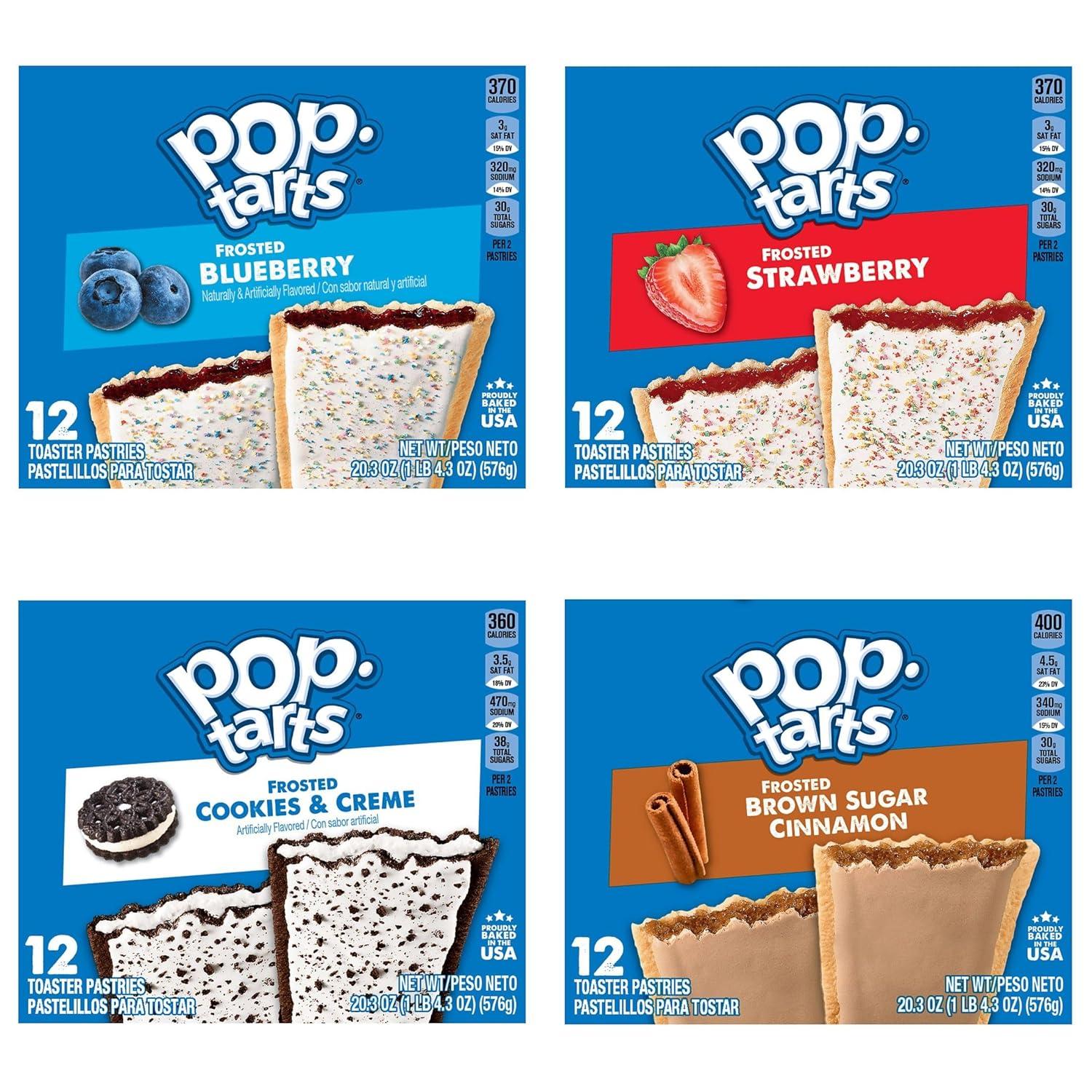 Pop-Tarts Toaster Pastries, Breakfast Foods, Kids Snacks, Variety Pack (60 Pop-Tarts)
