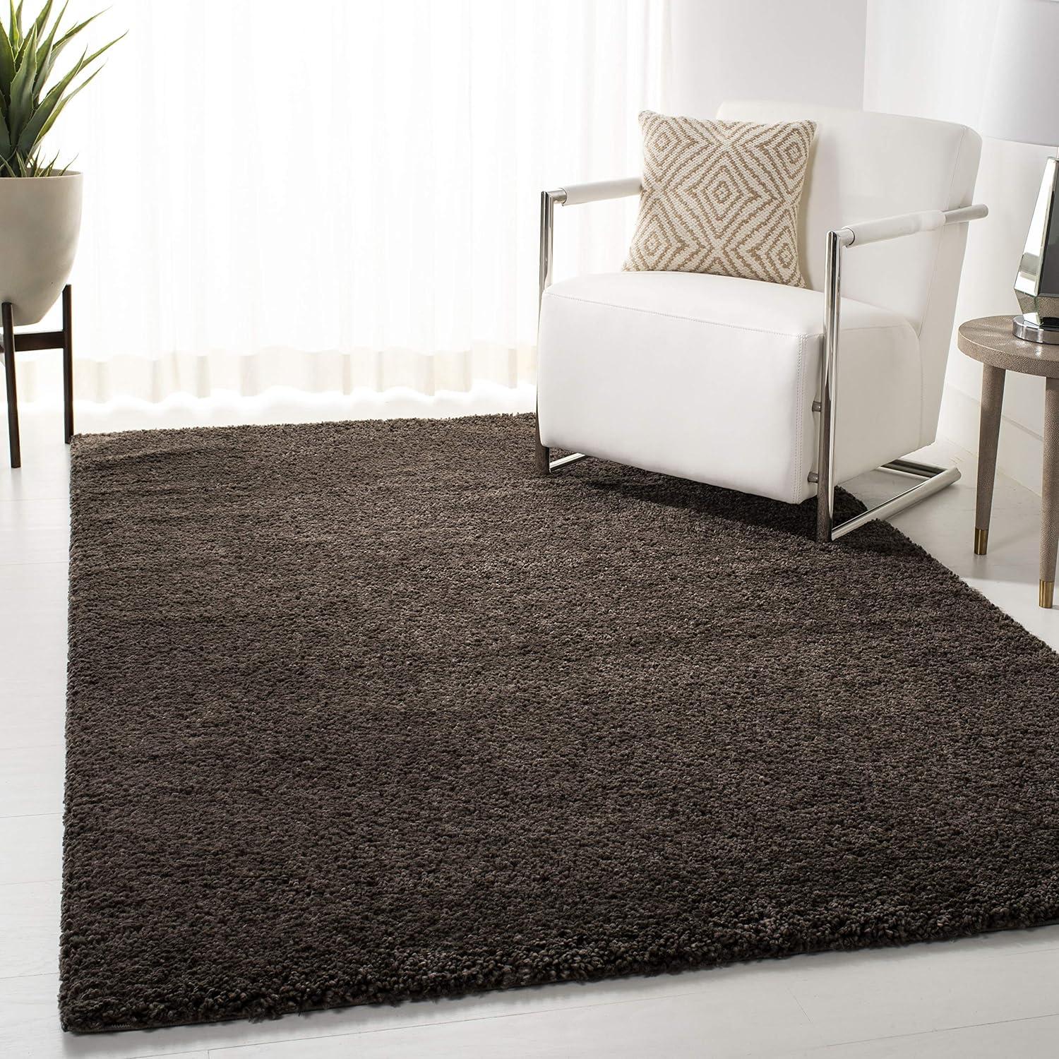 August Shag 900 AUG900 Power Loomed Indoor Area Rug - Brown - 8'x10' - Safavieh