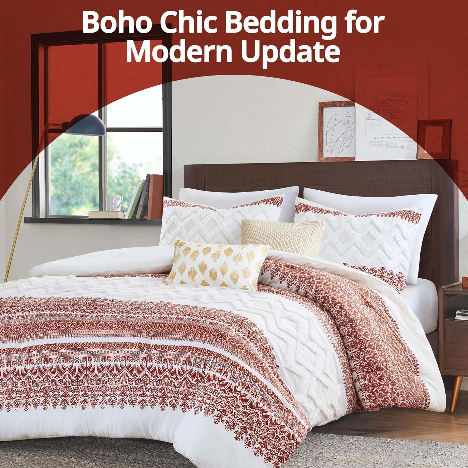 Mila 3 Piece Cotton Comforter Set with Chenille Tufting
