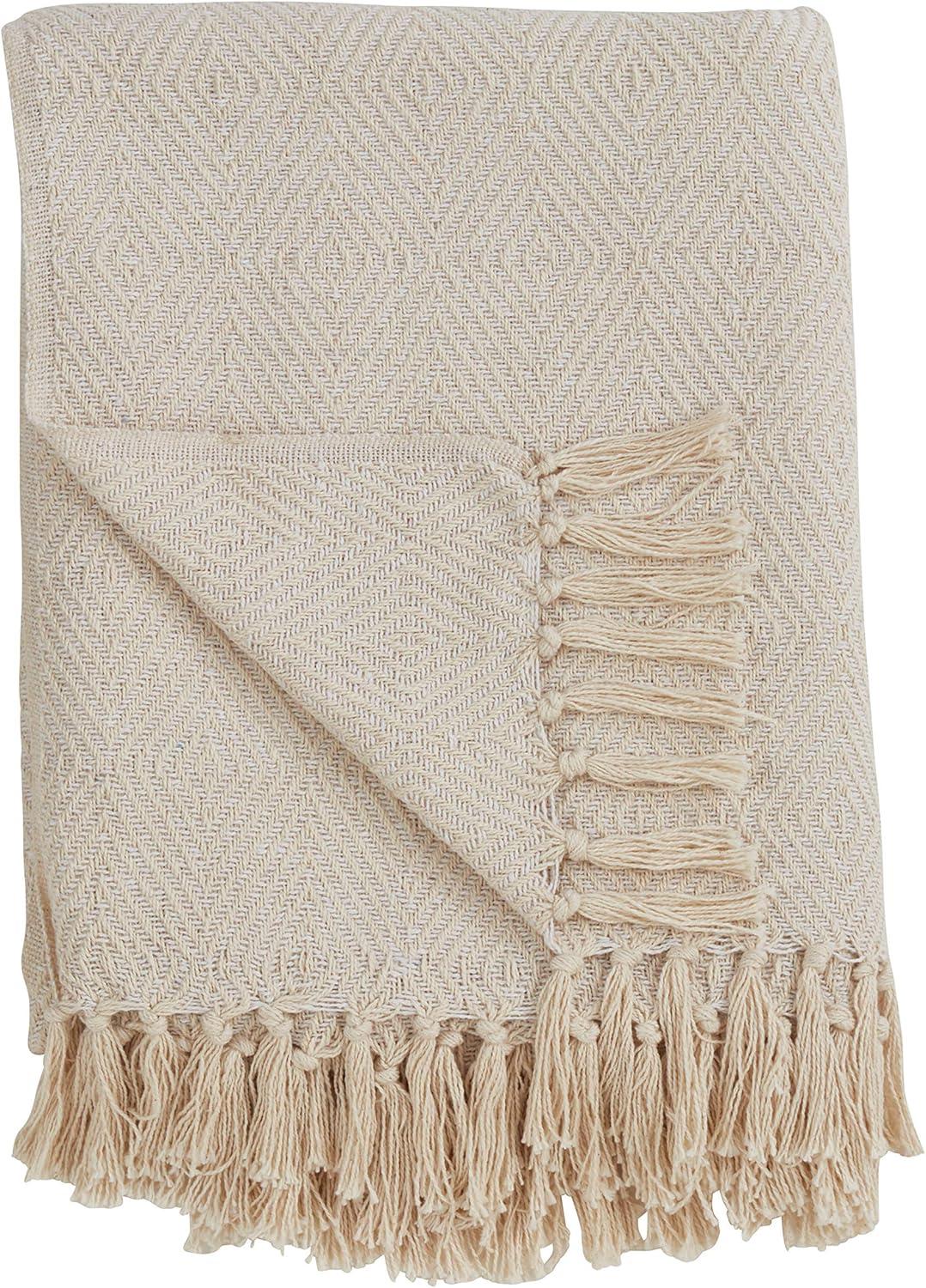 Saro Sevan Collection Hand Woven Throw Blanket
