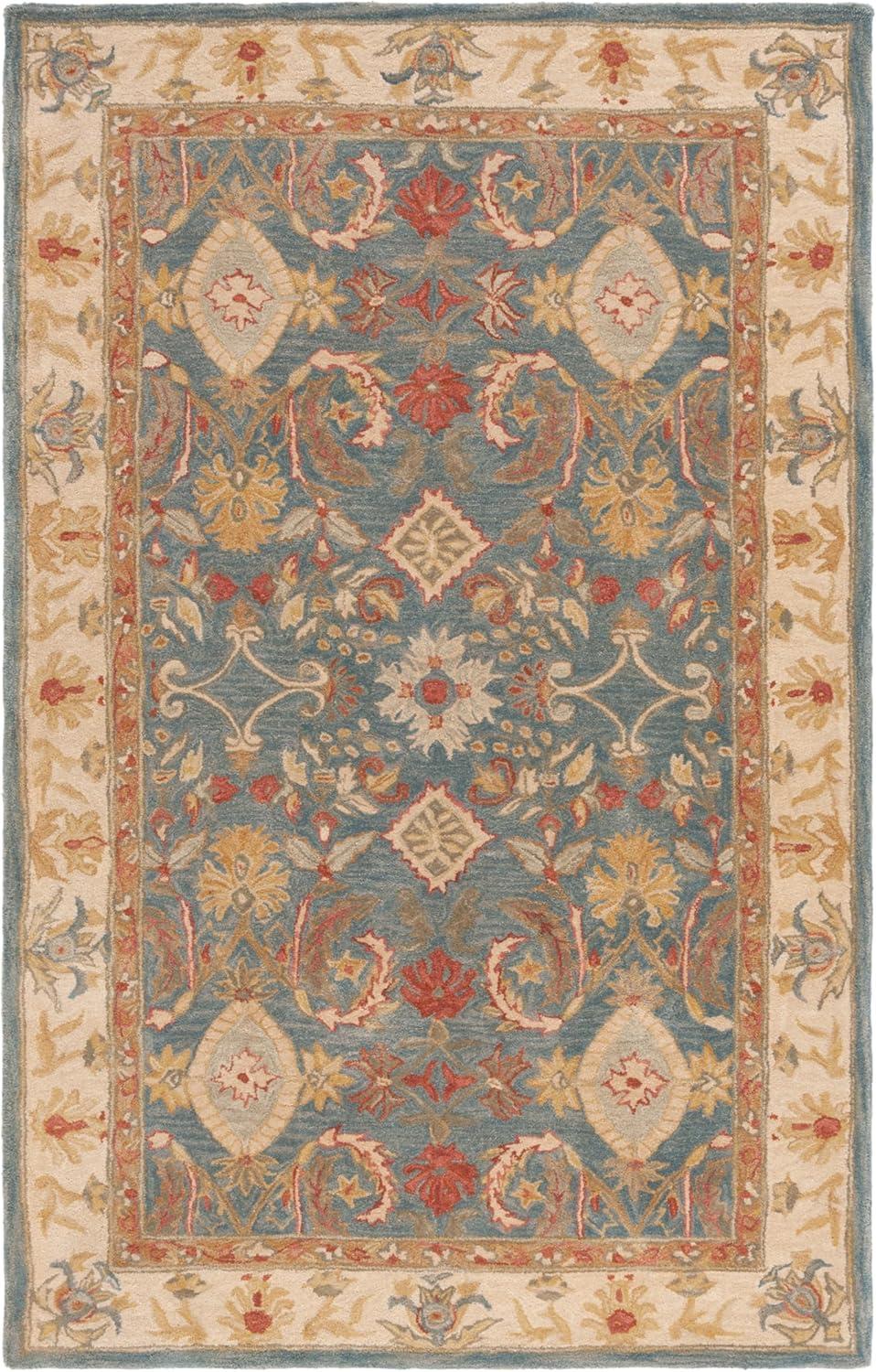 Anatolia AN544 Hand Tufted Indoor Accent Rug - Light Blue/Ivory - 2'x3' - Safavieh