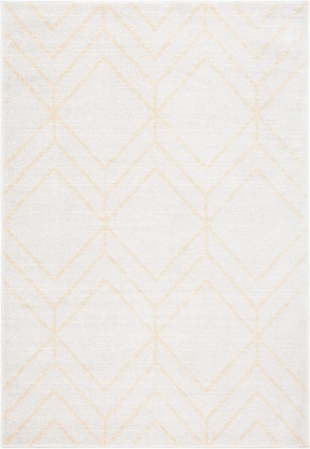 Adirondack ADR241 Machine Made Indoor Area Rug - Ivory/Gold - 5'-1"x7'-6" - Safavieh