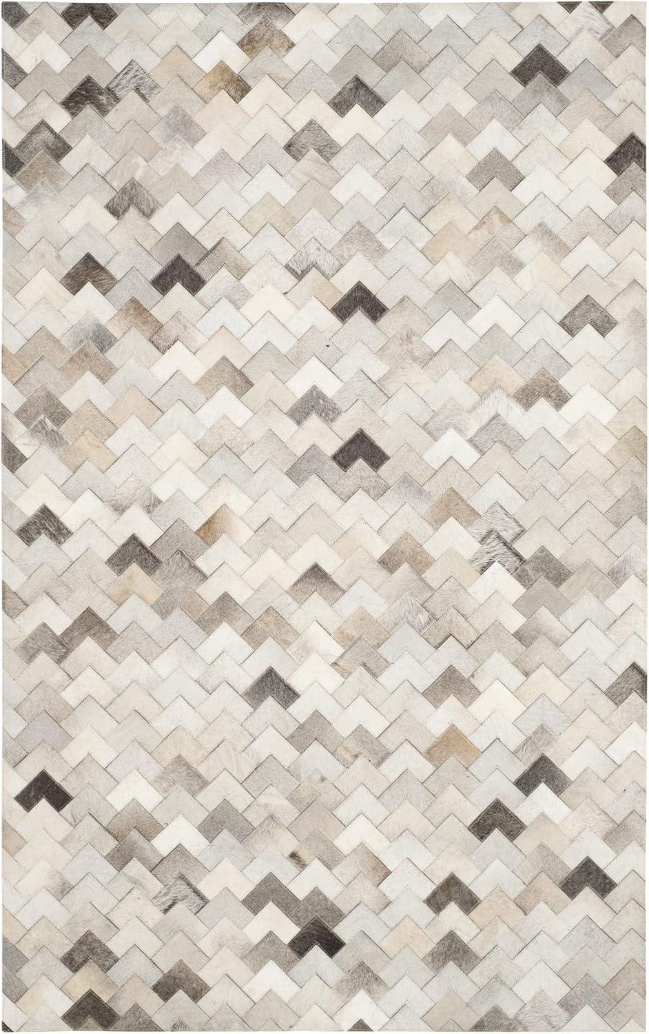 Studio Leather STL183 Hand Woven Area Rug - Grey - 5'x8' - Safavieh.