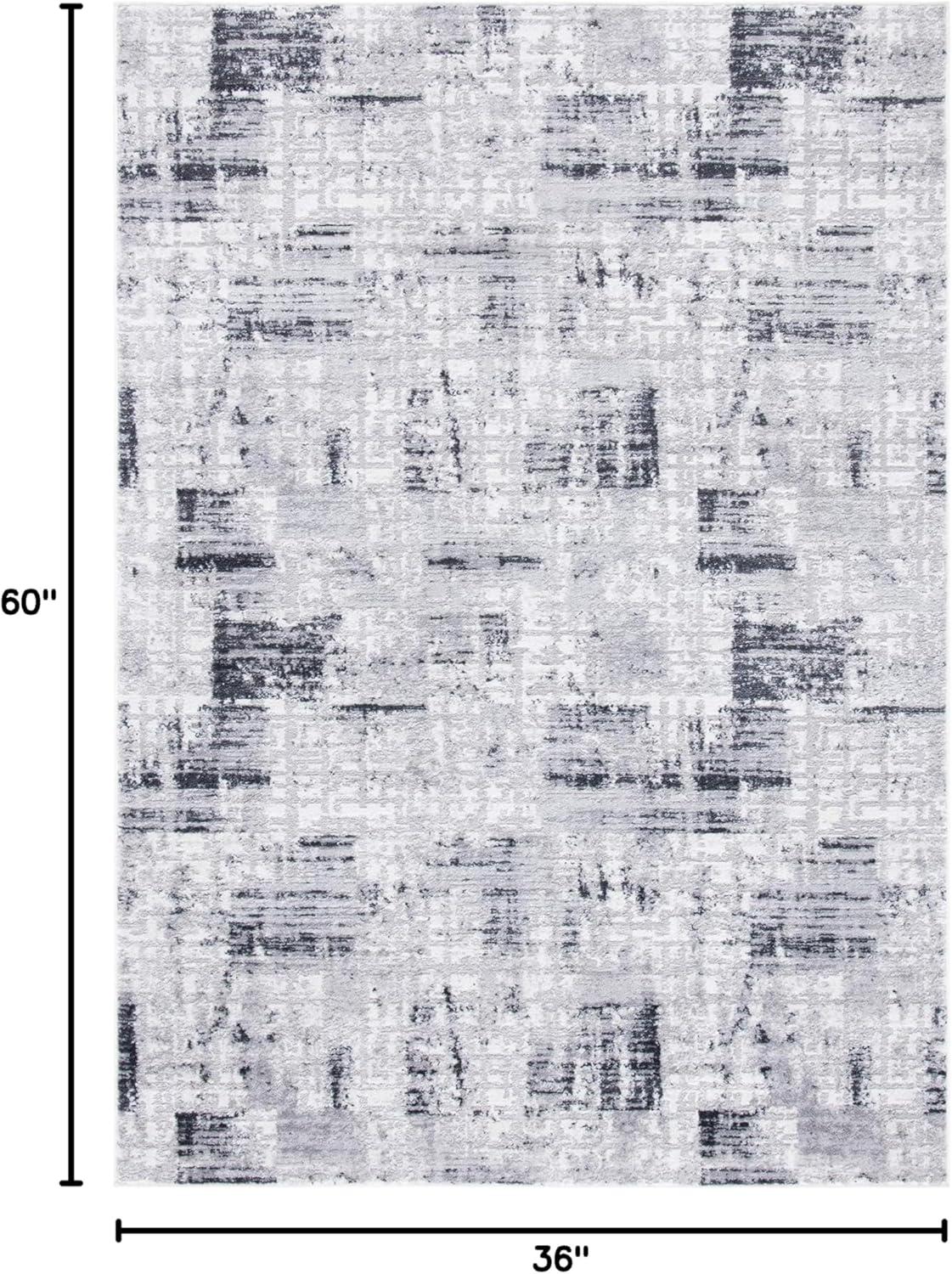 Amelia ALA786 Power Loomed Accent Rug - Grey/Charcoal - 3'x5' - Safavieh.