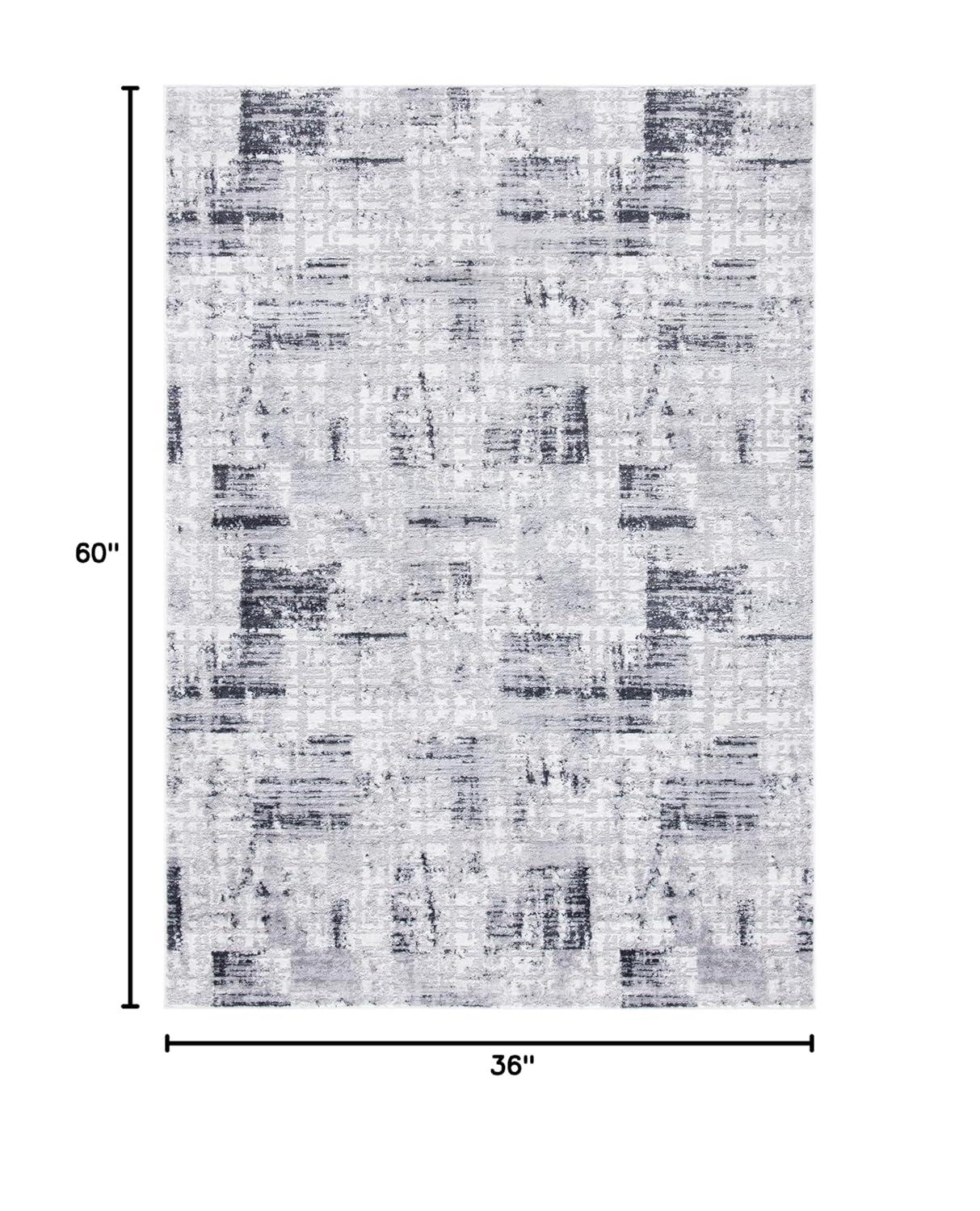 Amelia ALA786 Power Loomed Accent Rug - Grey/Charcoal - 3'x5' - Safavieh.