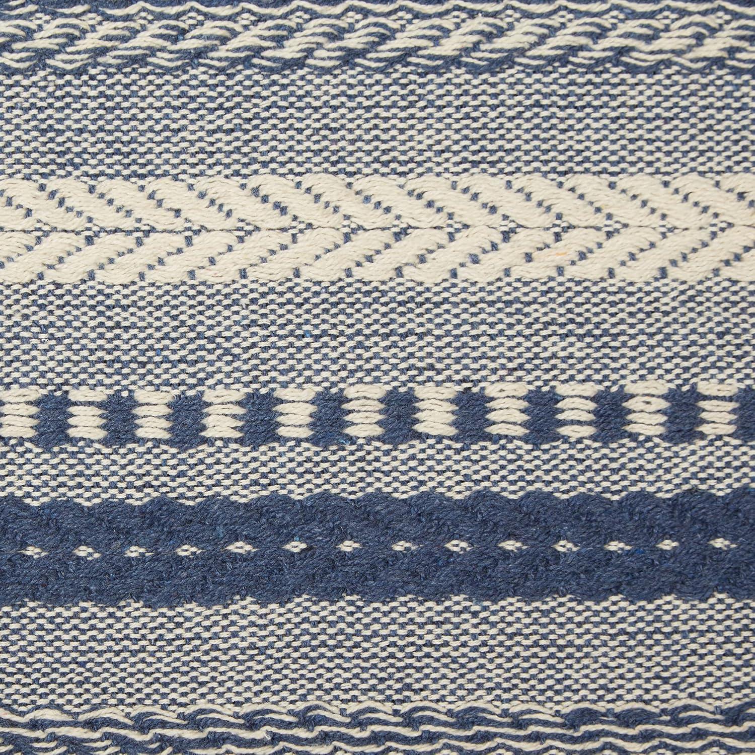 French Blue Braided Stripe Table Runner 15x72