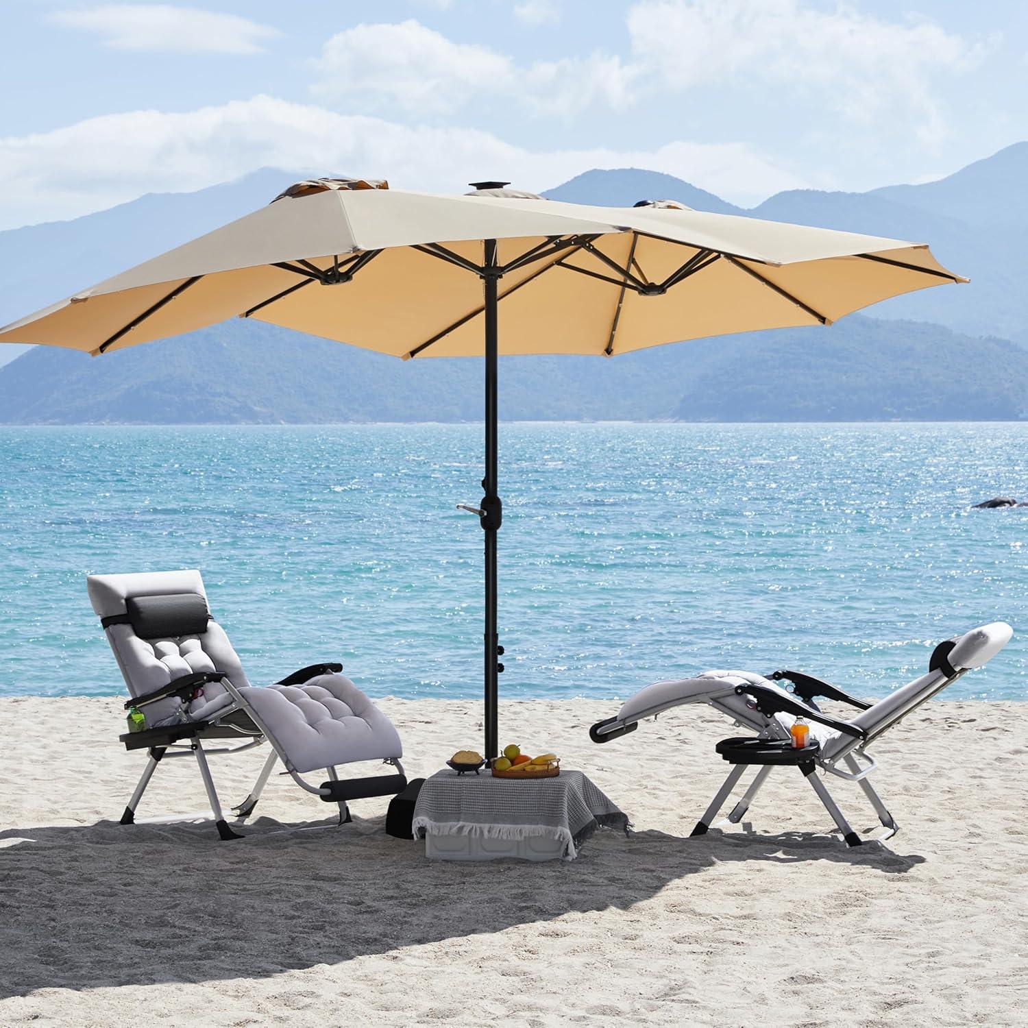 Yaheetech Zero Gravity Chair, Folding Reclining Lounge Recliner with Removable Pad & Headrest & Side Cup Holder Tray for Indoor and Outdoor Gray/2