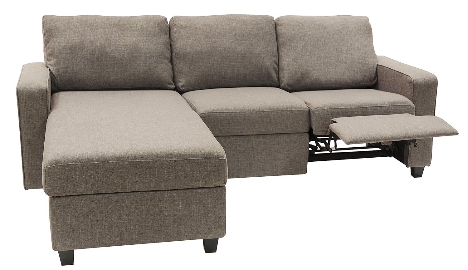 Serta Palisades Reclining Sectional Sofa with Storage Chaise