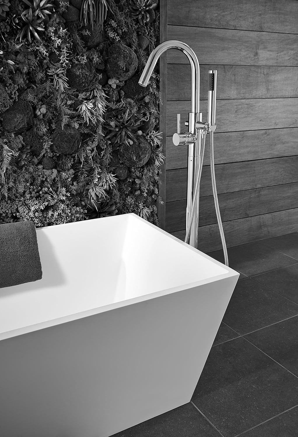 Single Handle Floor Mounted Freestanding Tub Filler Trim