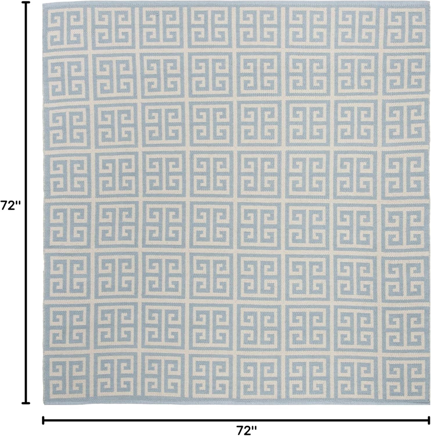 Montauk MTK724 Hand Woven Area Rug - Light Blue/Ivory - 6'x6' - Safavieh.