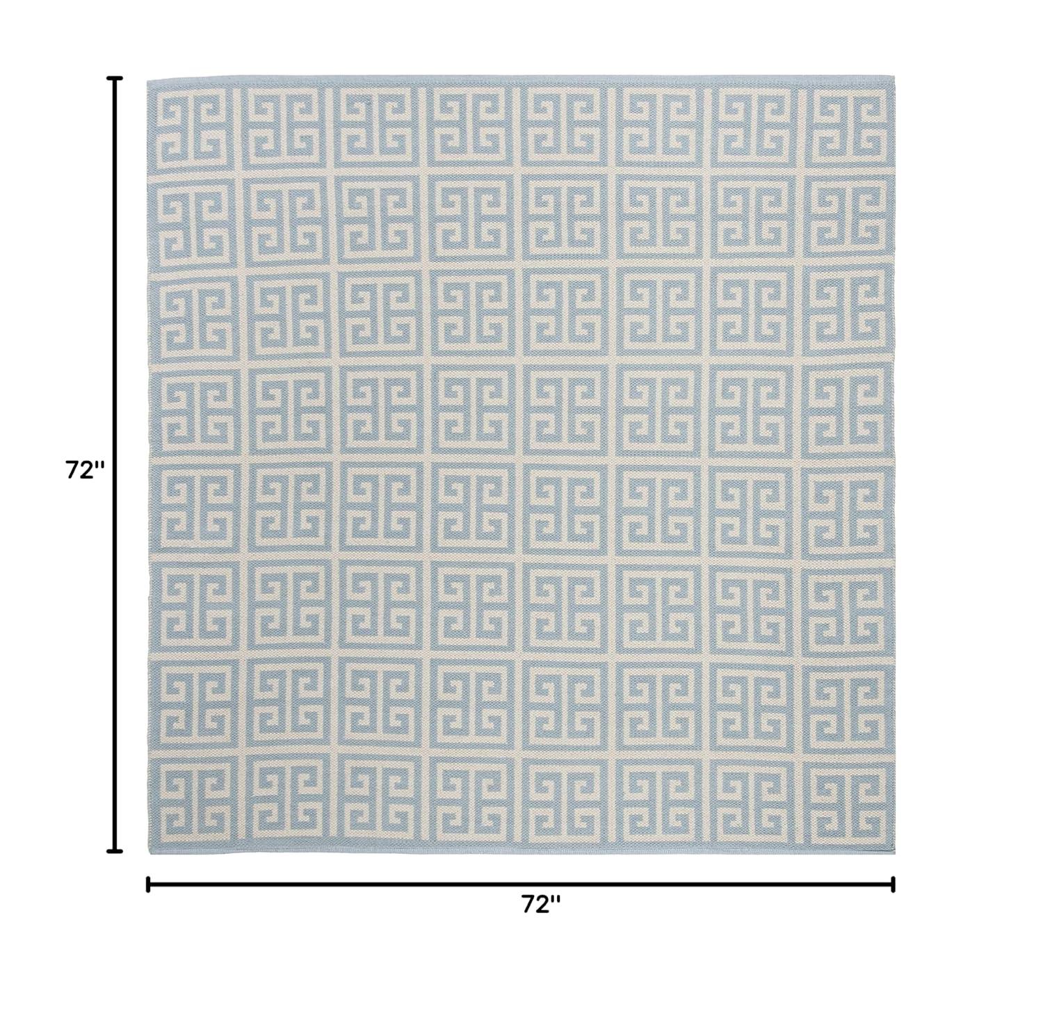 Montauk MTK724 Hand Woven Area Rug - Light Blue/Ivory - 6'x6' - Safavieh.