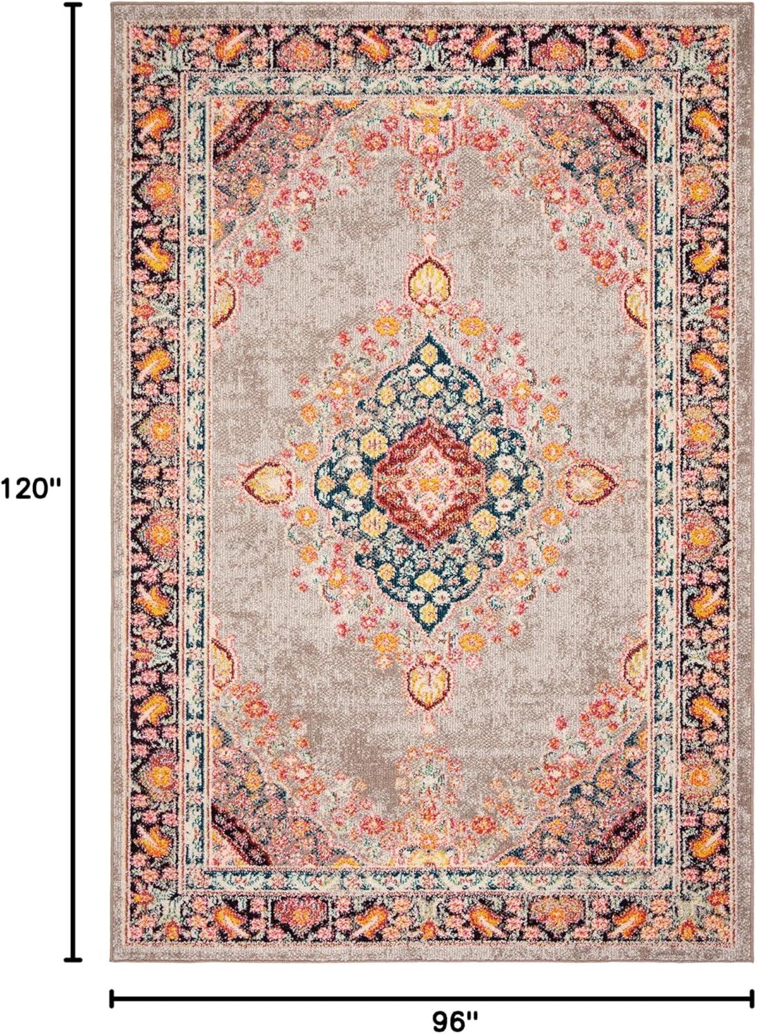 Madison 200 MAD252 Power Loomed Indoor Area Rug - Navy/Turquoise - 8'x10' - Safavieh