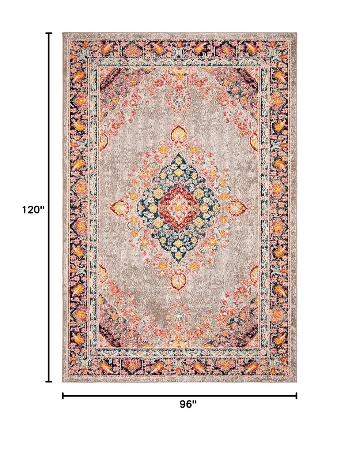 Madison 200 MAD252 Power Loomed Indoor Area Rug - Navy/Turquoise - 8'x10' - Safavieh
